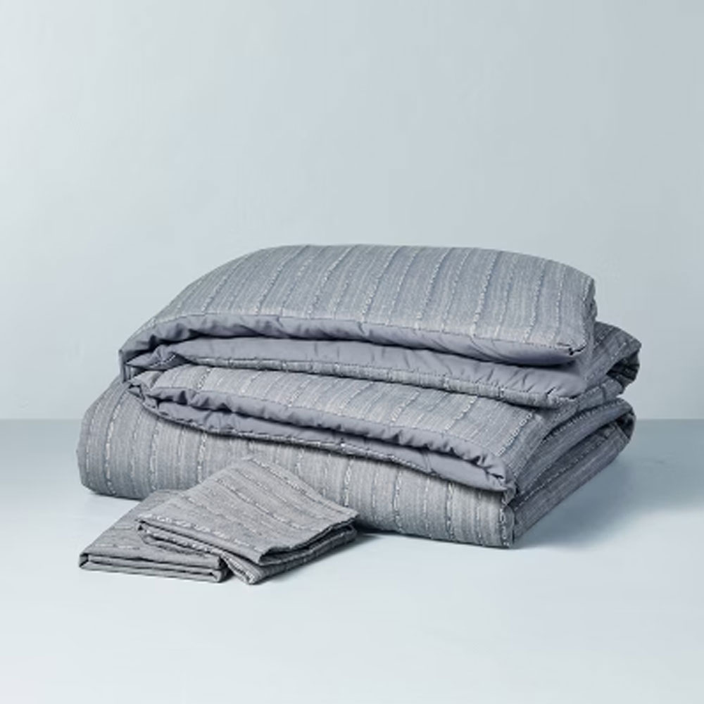 3pc Washed Loop Stripe Comforter Bedding Set Hearth & Hand - Picture 5 of 11