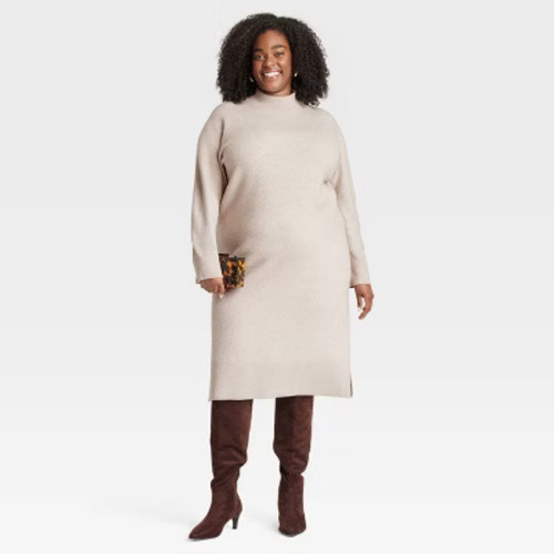 Women's Long Sleeve Midi Sweater Dress - A New Day - Bild 13 von 14