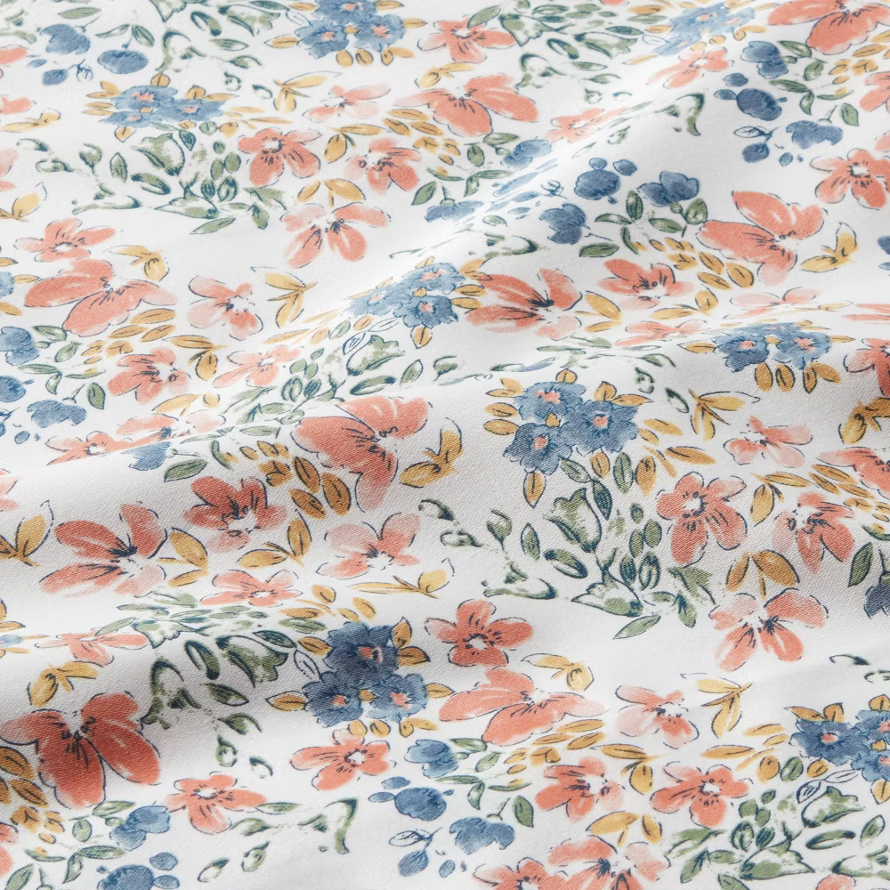 Threshold 400 Thread Count Cotton Sateen 3PC Sheet Set Wrinkle-Resistant - Picture 9 of 16