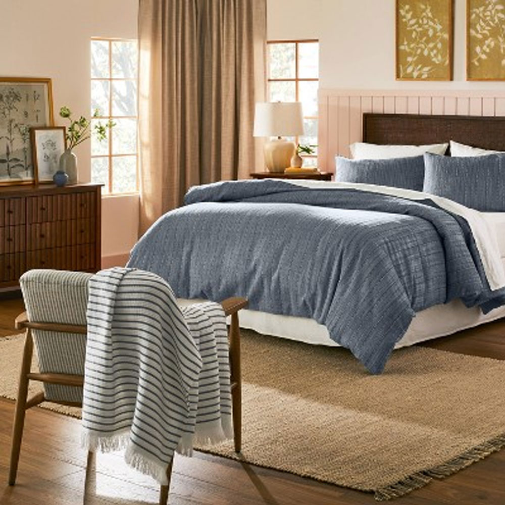 3pc Washed Loop Stripe Comforter Bedding Set Hearth & Hand - Picture 6 of 11