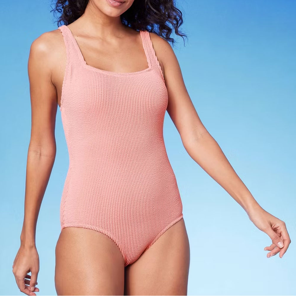 Kona Sol Women's Tank Swimwear Pucker Textured One Piece Swimsuit - Picture 24 of 24
