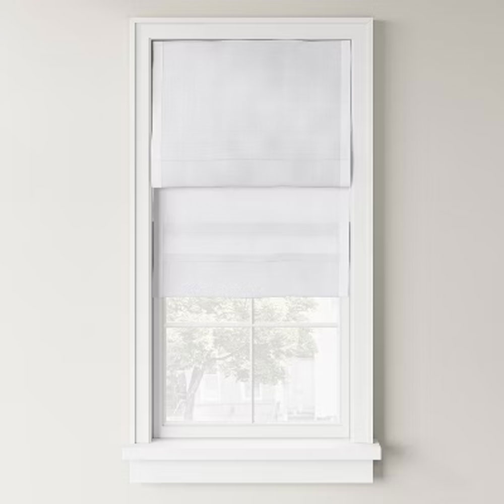 Беспроводная римская штора для окон из льняной смеси с фильтрацией света - Порог 5090₽