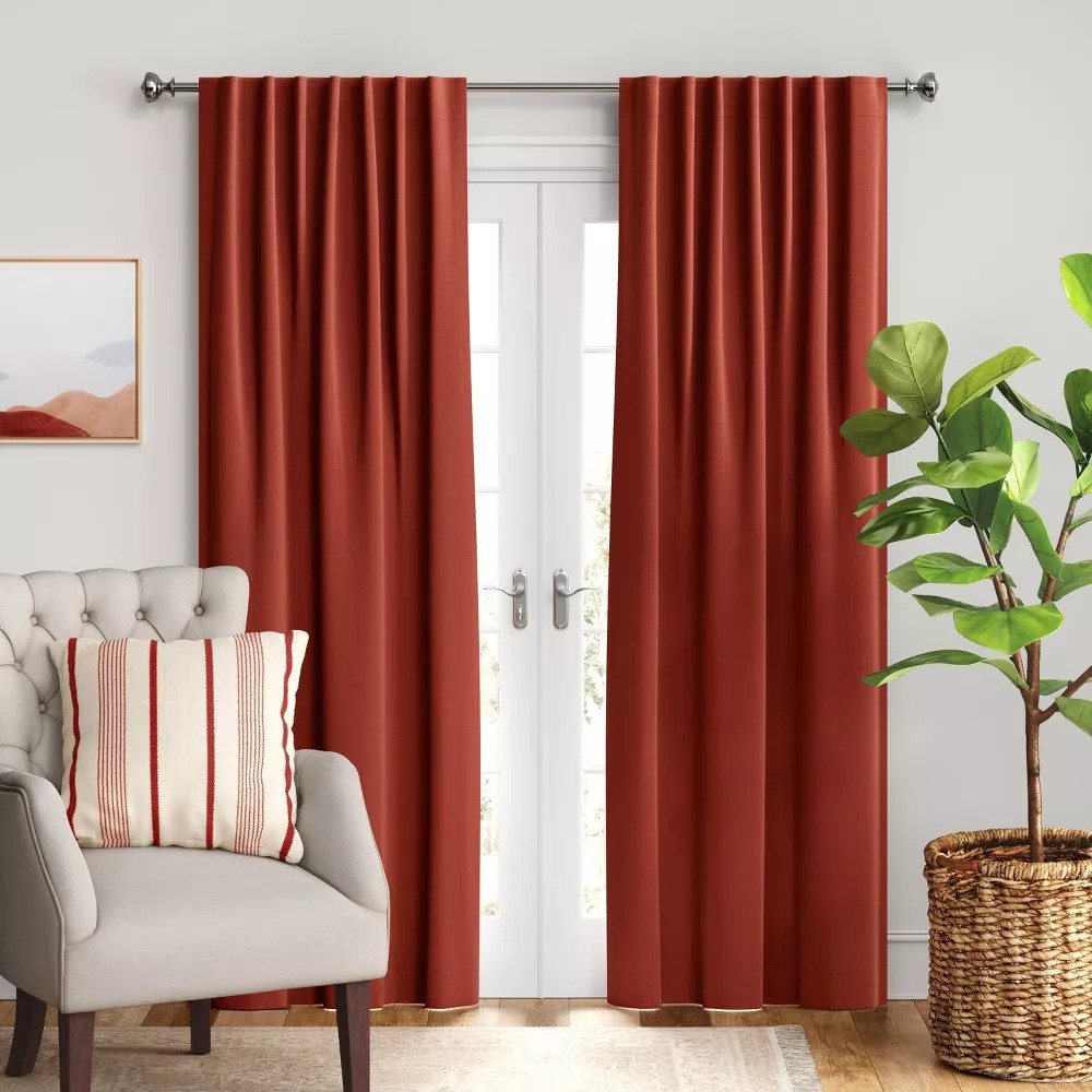 Blackout Velvet Window Curtain Panel - Threshold - Picture 6 of 14