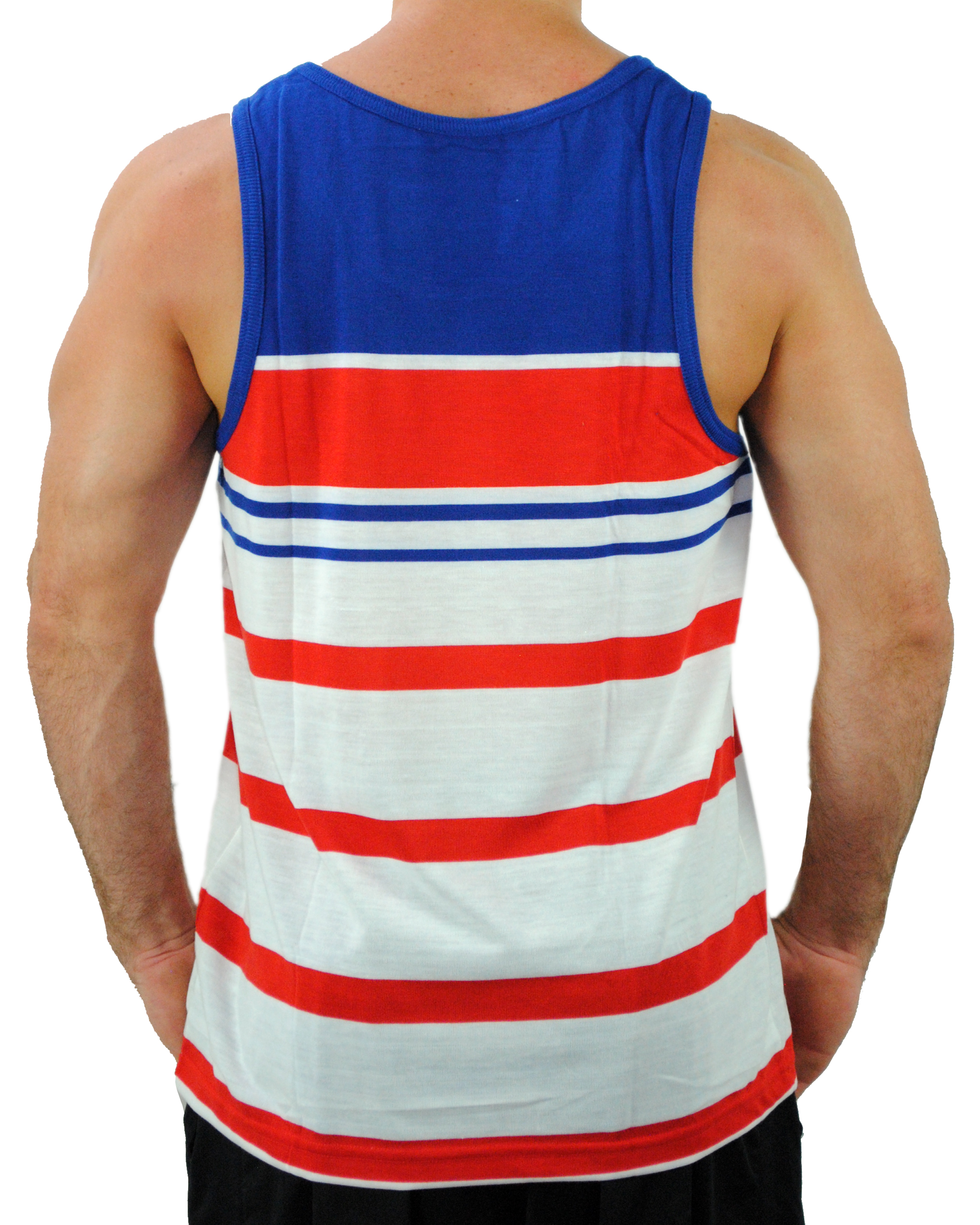 Exist Men's Patriotic American Rainbow Pride Colors Flag Muscle Tank Top Shirt - Picture 7 of 9