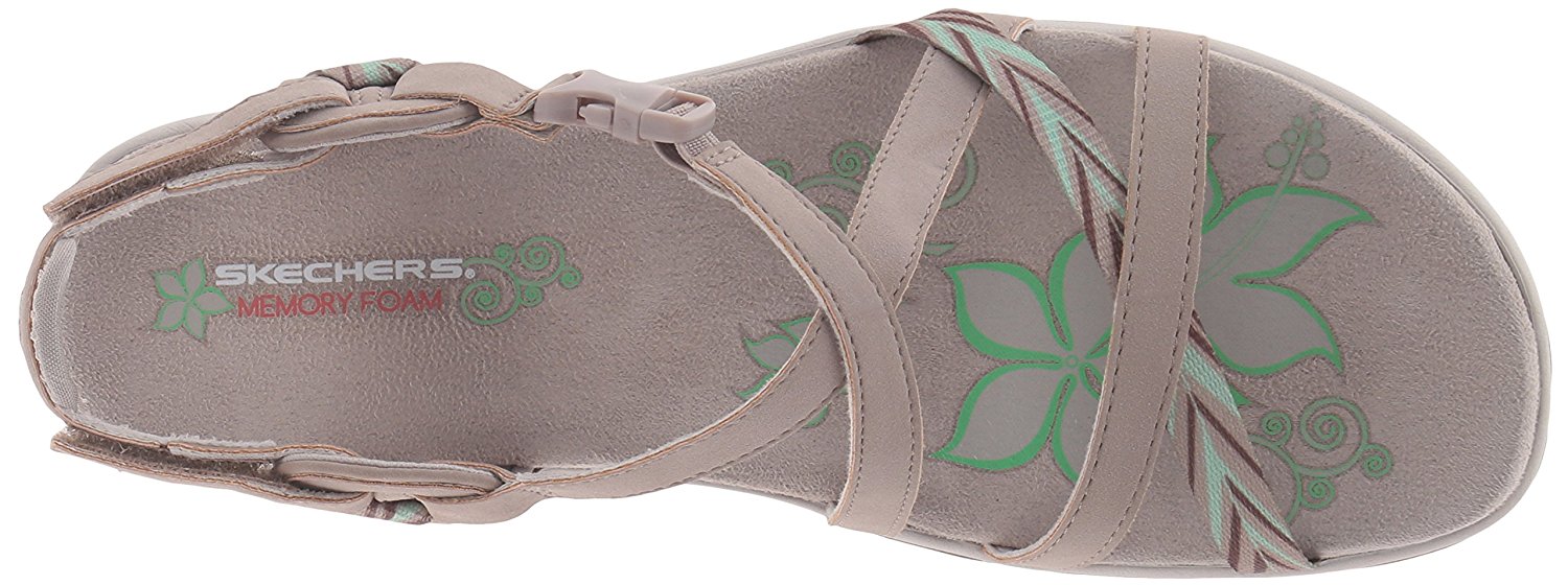 skechers women's reggae slim keep close gladiator sandal