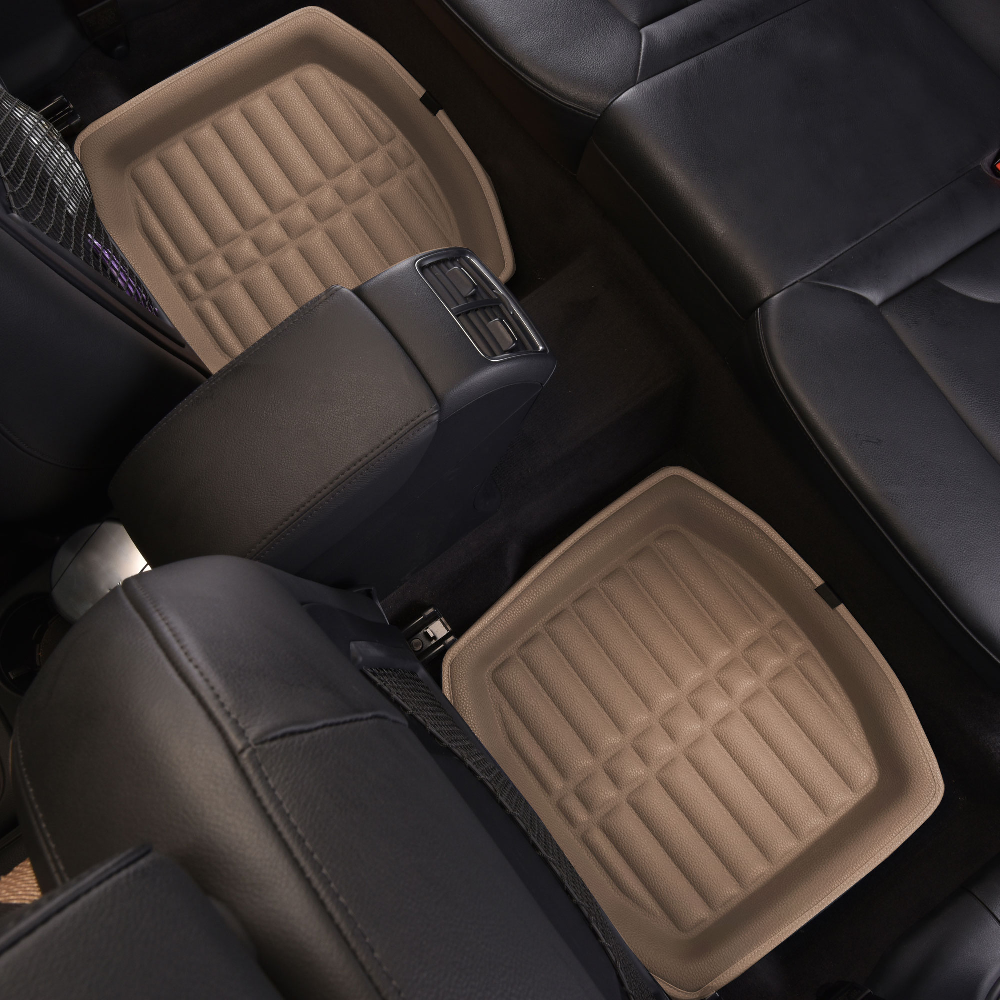 Alfombrillas FH Group Ajuste Universal Cuero PU Coche Bandeja Profunda Impermeable - Juego Completo - Imagen 7 de 23