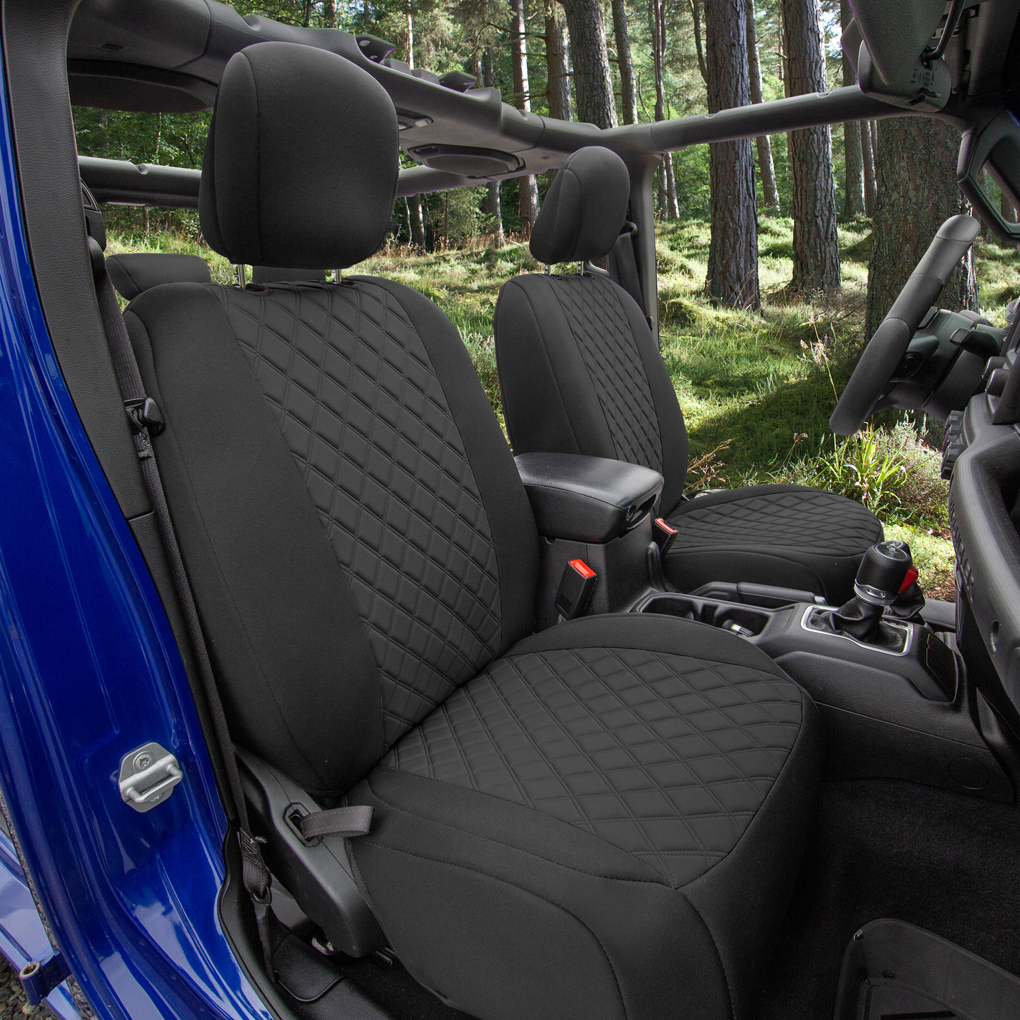 FH Group Neoprene Custom Fit Car Seat Cover Jeep Wrangler JL 4DR 2018-2023 Front - Picture 8 of 45