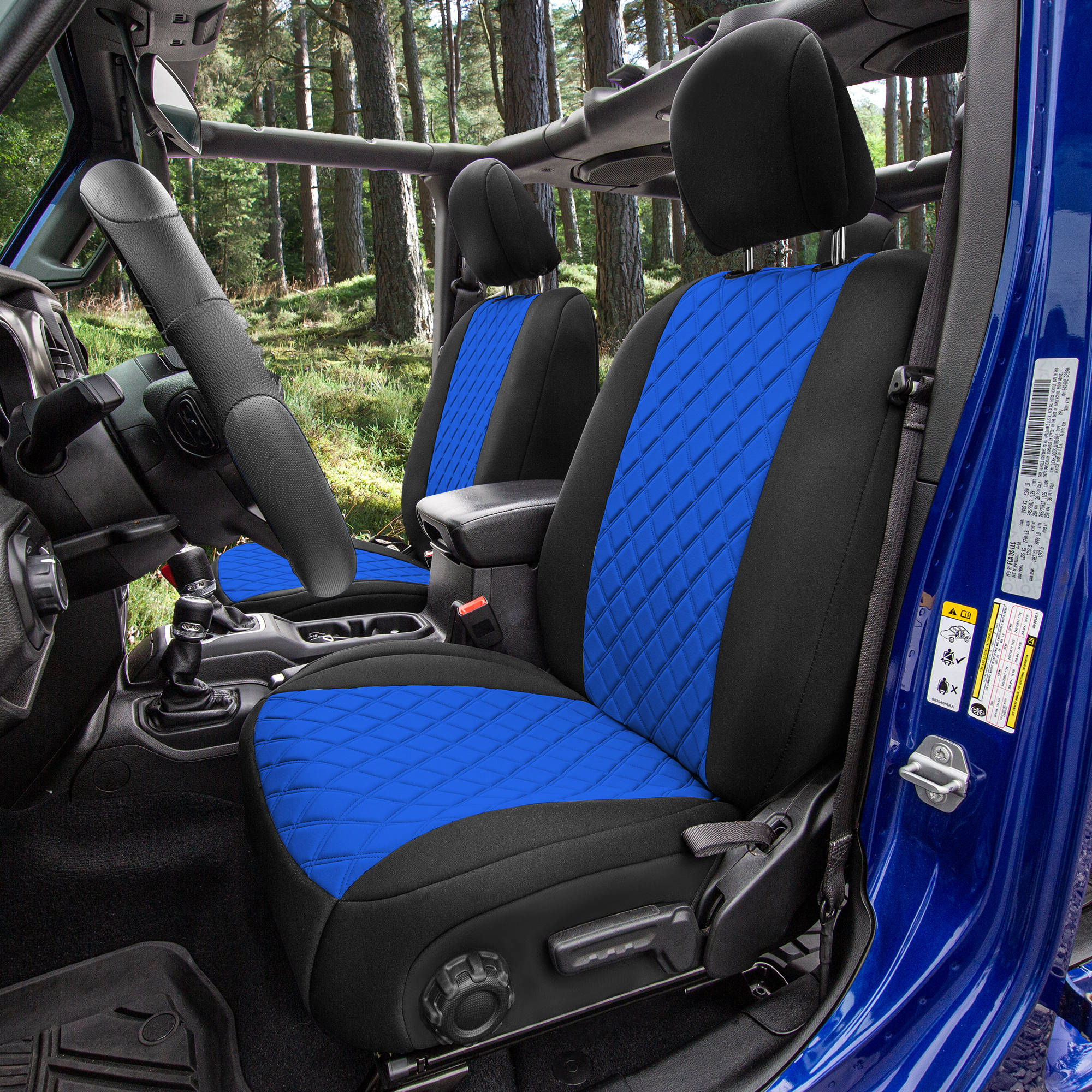 FH Group Neoprene Custom Fit Car Seat Cover Jeep Wrangler JL 4DR 2018-2023 Front - Picture 12 of 45