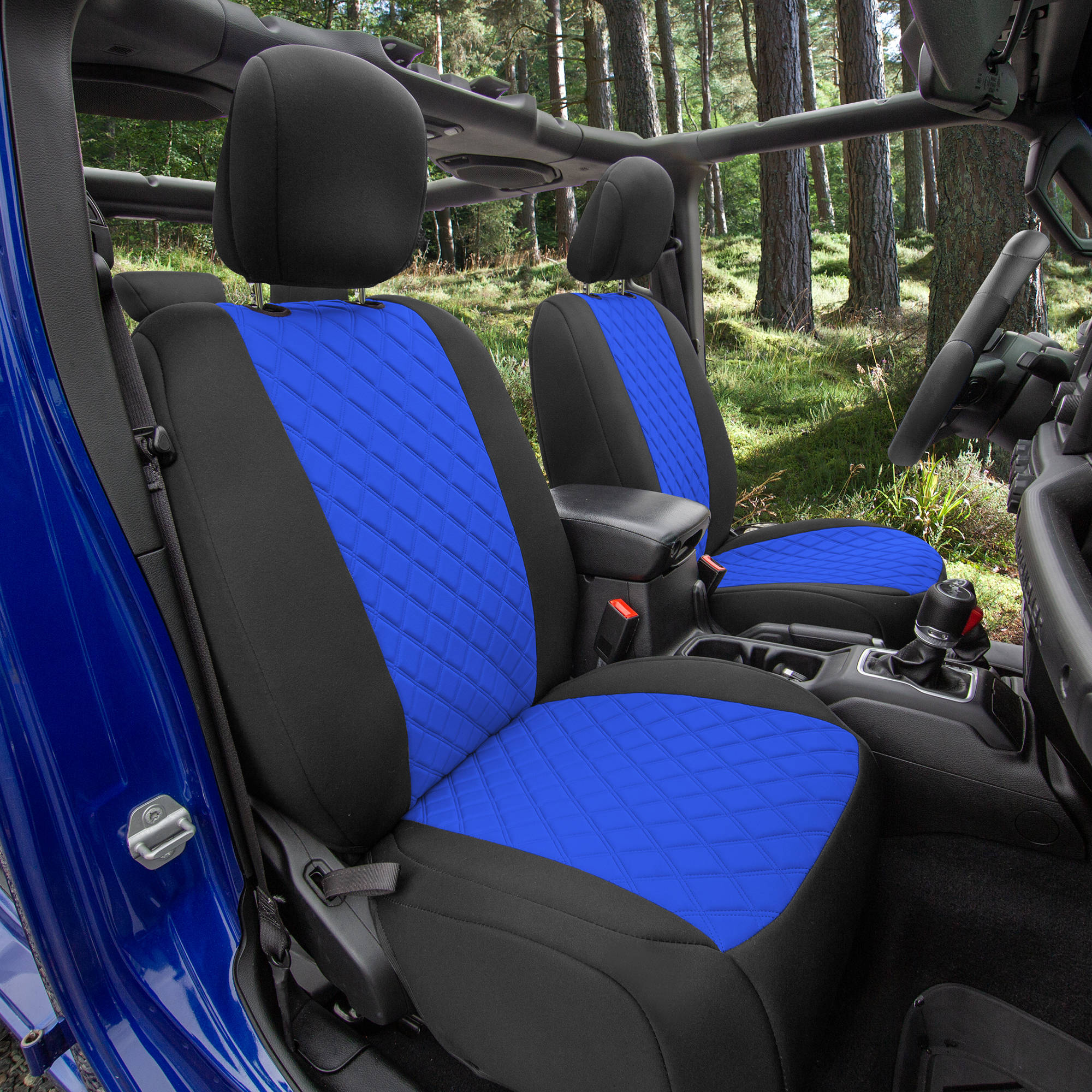 FH Group Neoprene Custom Fit Car Seat Cover Jeep Wrangler JL 4DR 2018-2023 Front - Picture 13 of 45