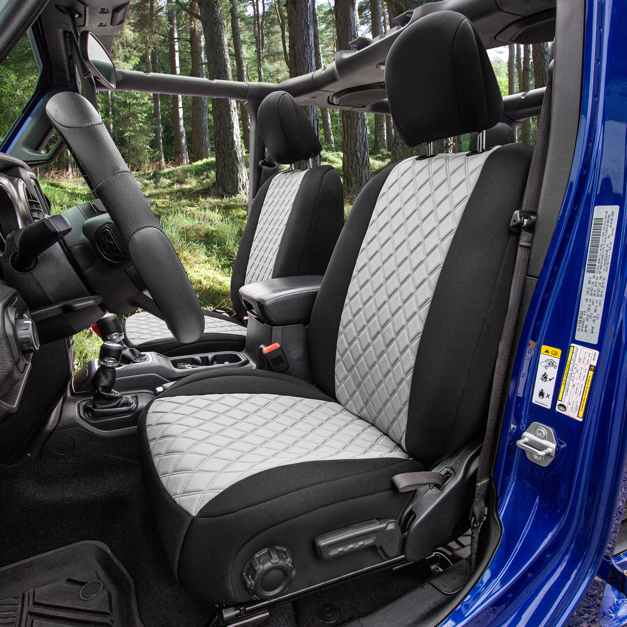 FH Group Neoprene Custom Fit Car Seat Cover Jeep Wrangler JL 4DR 2018-2023 Front - Picture 17 of 45