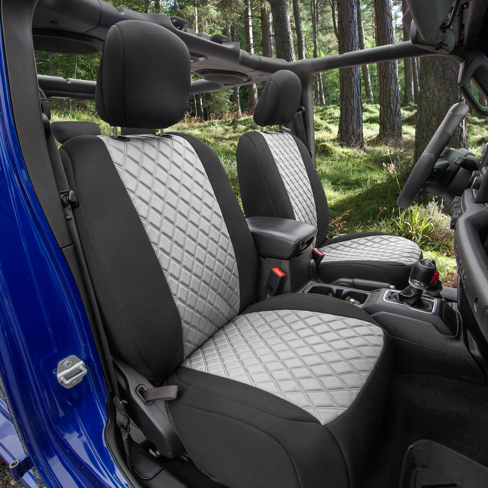 FH Group Neoprene Custom Fit Car Seat Cover Jeep Wrangler JL 4DR 2018-2023 Front - Picture 18 of 45