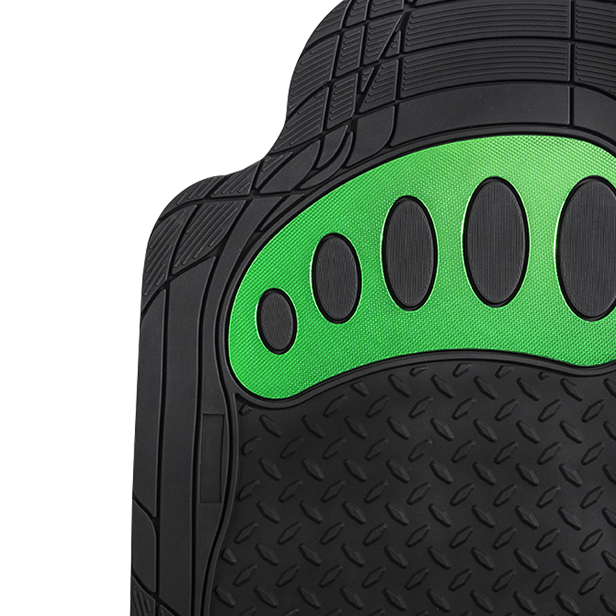 FH Group Car Floor Mats - Paw Print Design, Heavy Duty Rubber, Universal Fit, Trimmable, Waterproof (Black)