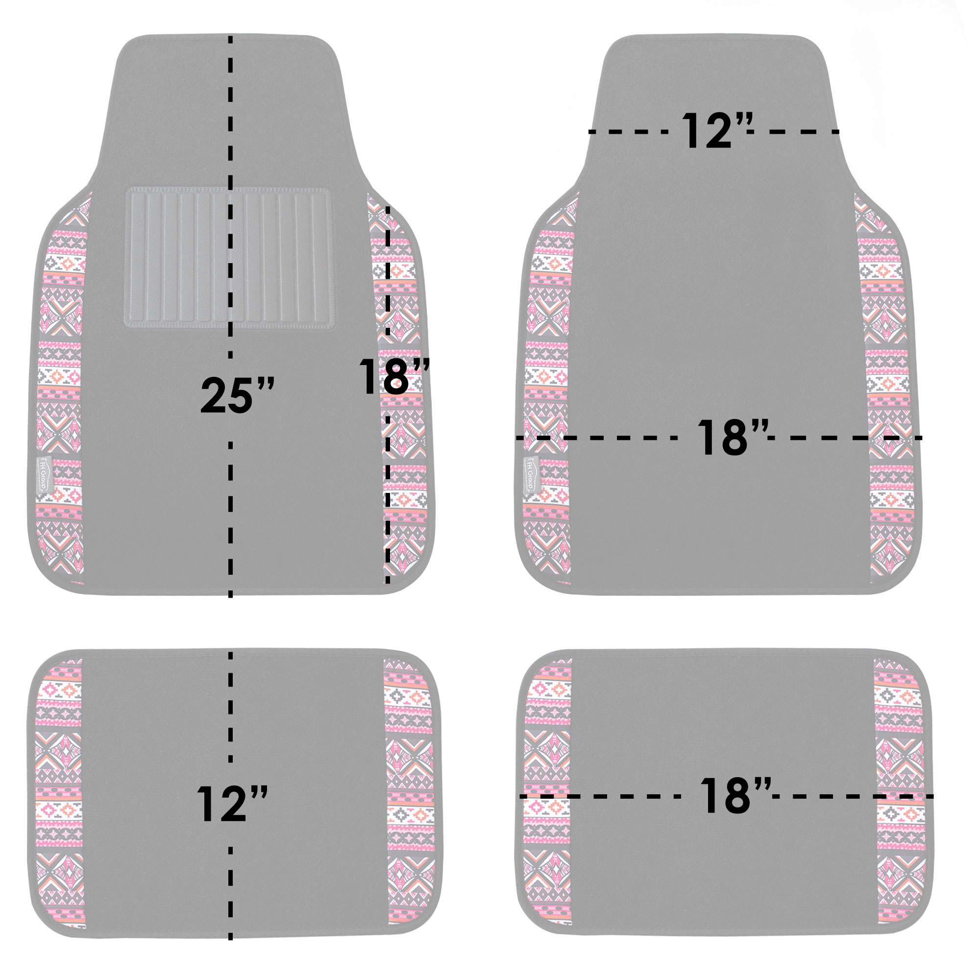 Alfombrillas FH Group Mesa11 con estampado suroeste para coche camión SUV furgoneta - Juego completo - Imagen 10 de 16