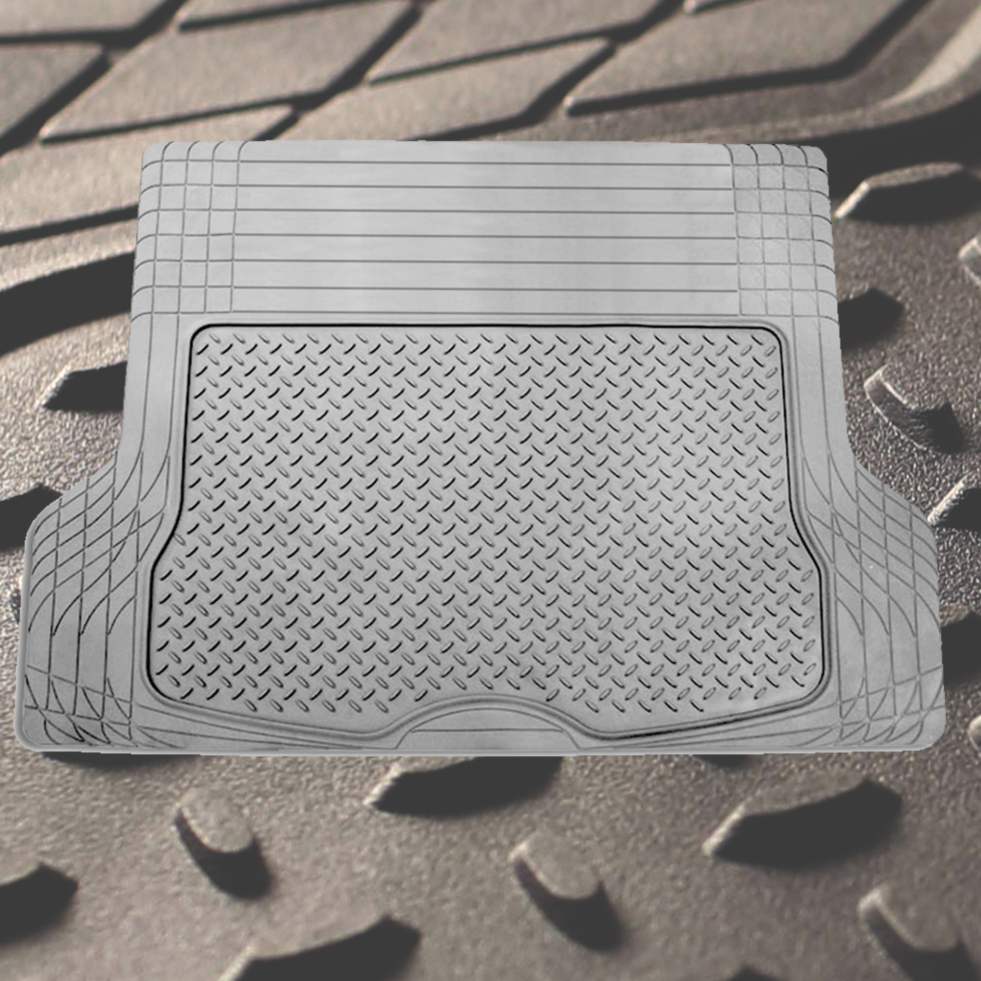 Trunk Cargo Floor Mats for Auto SUV Van All Weather Rubber Gray eBay