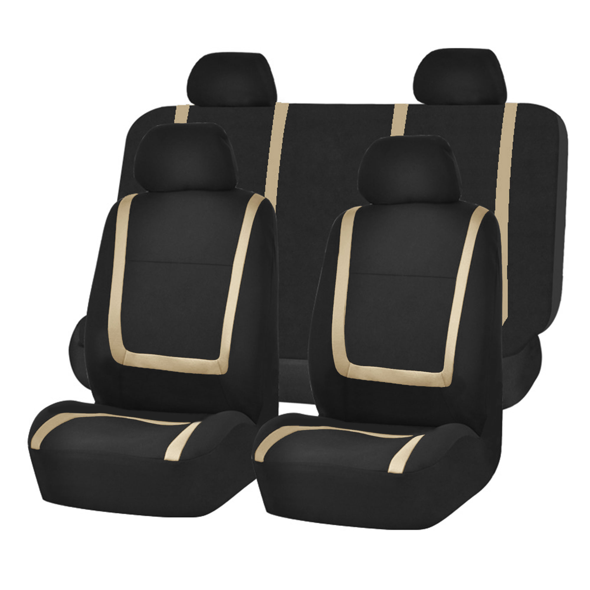 Color:Beige:Auto Seat Covers for Car Sedan Truck Van Universal Seat Covers 12 Colors