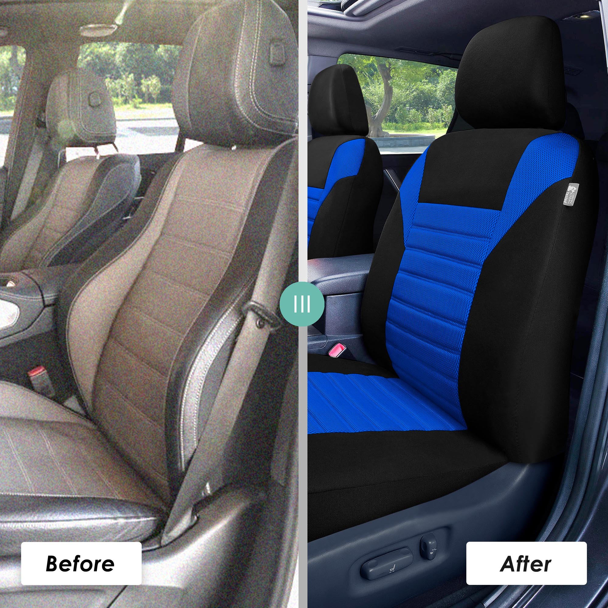 FH Group Universal Fit 3Row Car Seat Covers for SUV 3D Mesh - 7 Seaters Full Set - Bild 24 von 80