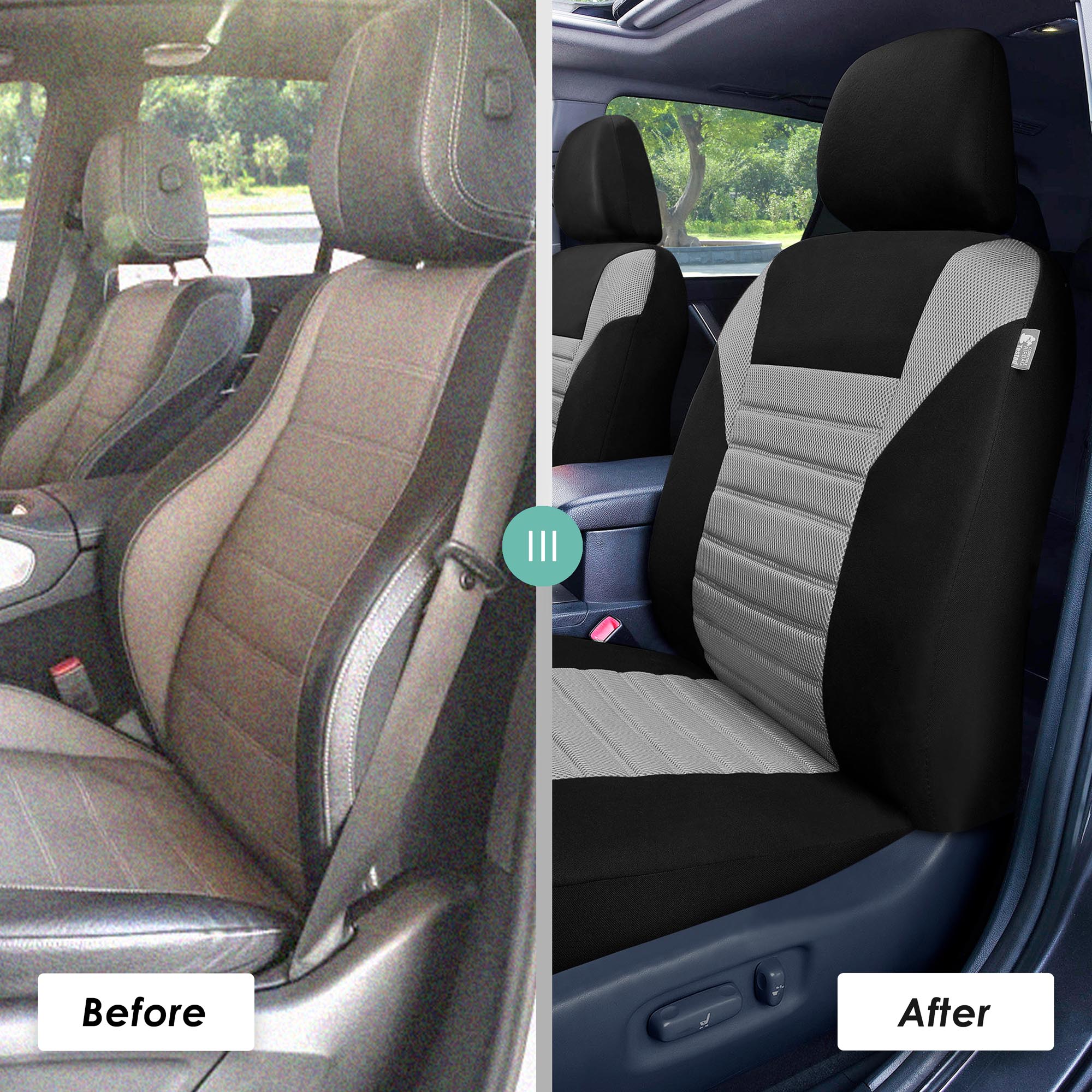 FH Group Universal Fit 3Row Car Seat Covers for SUV 3D Mesh - 7 Seaters Full Set - Bild 40 von 80