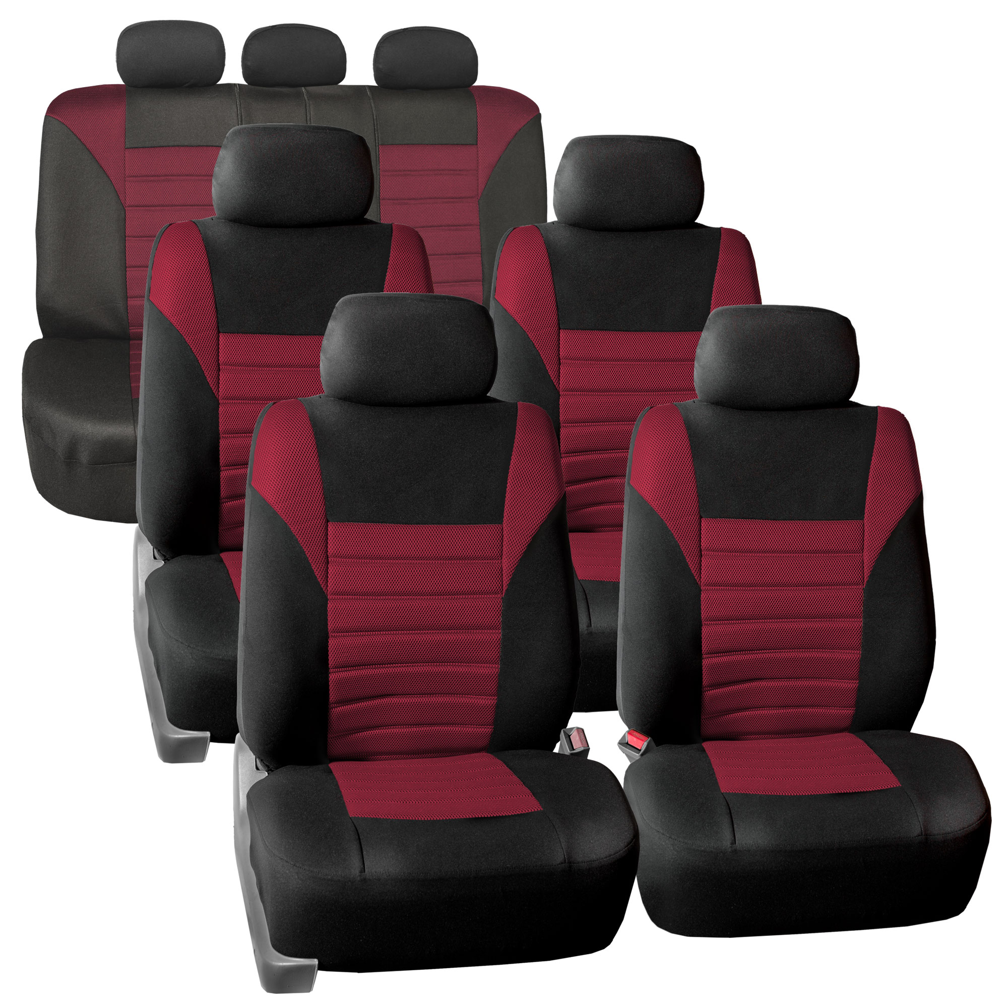 FH Group Universal Fit 3Row Car Seat Covers for SUV 3D Mesh - 7 Seaters Full Set - Bild 25 von 80
