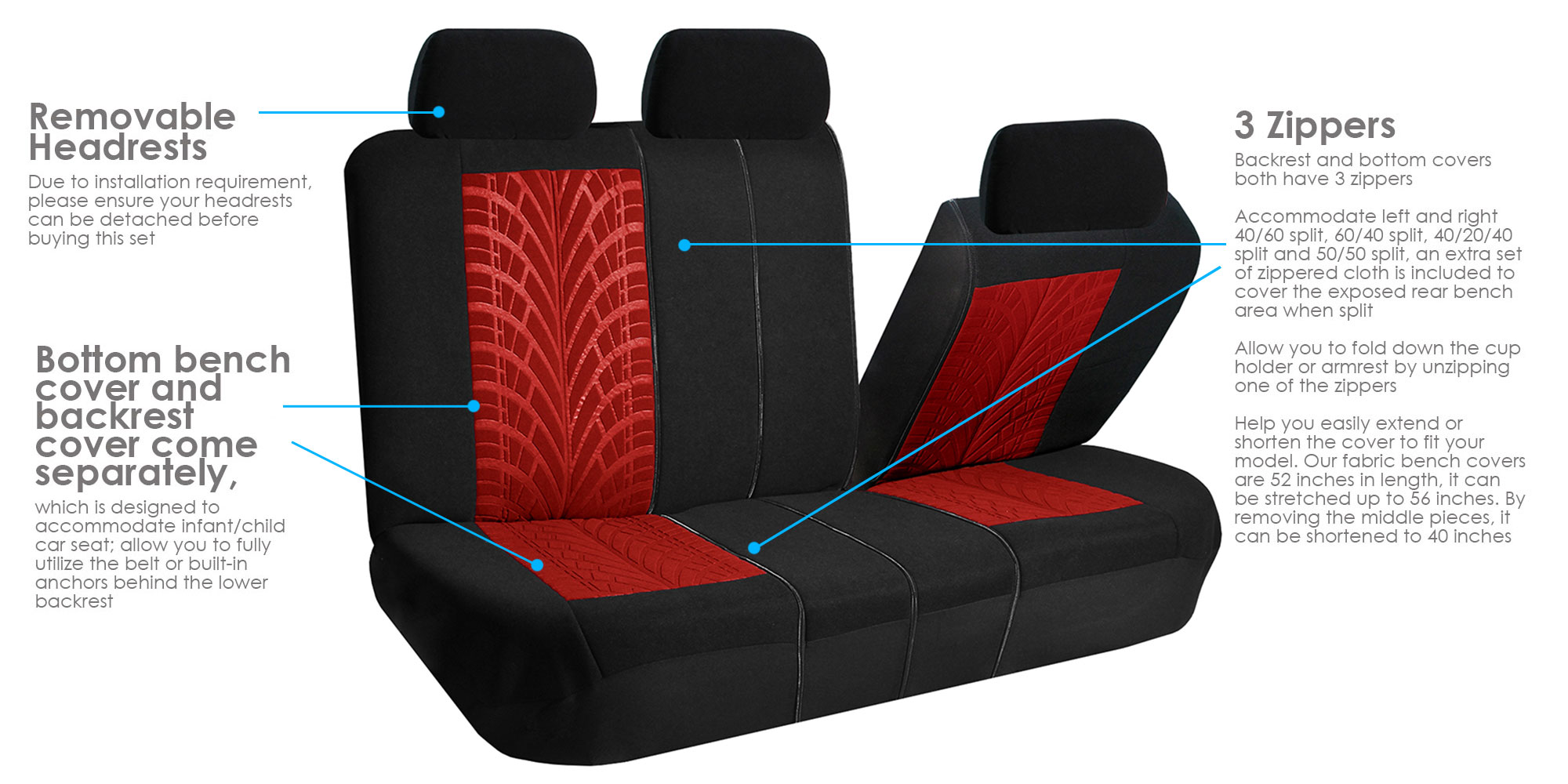 Red Car Seat Covers Set for Auto w/Floor Mat eBay