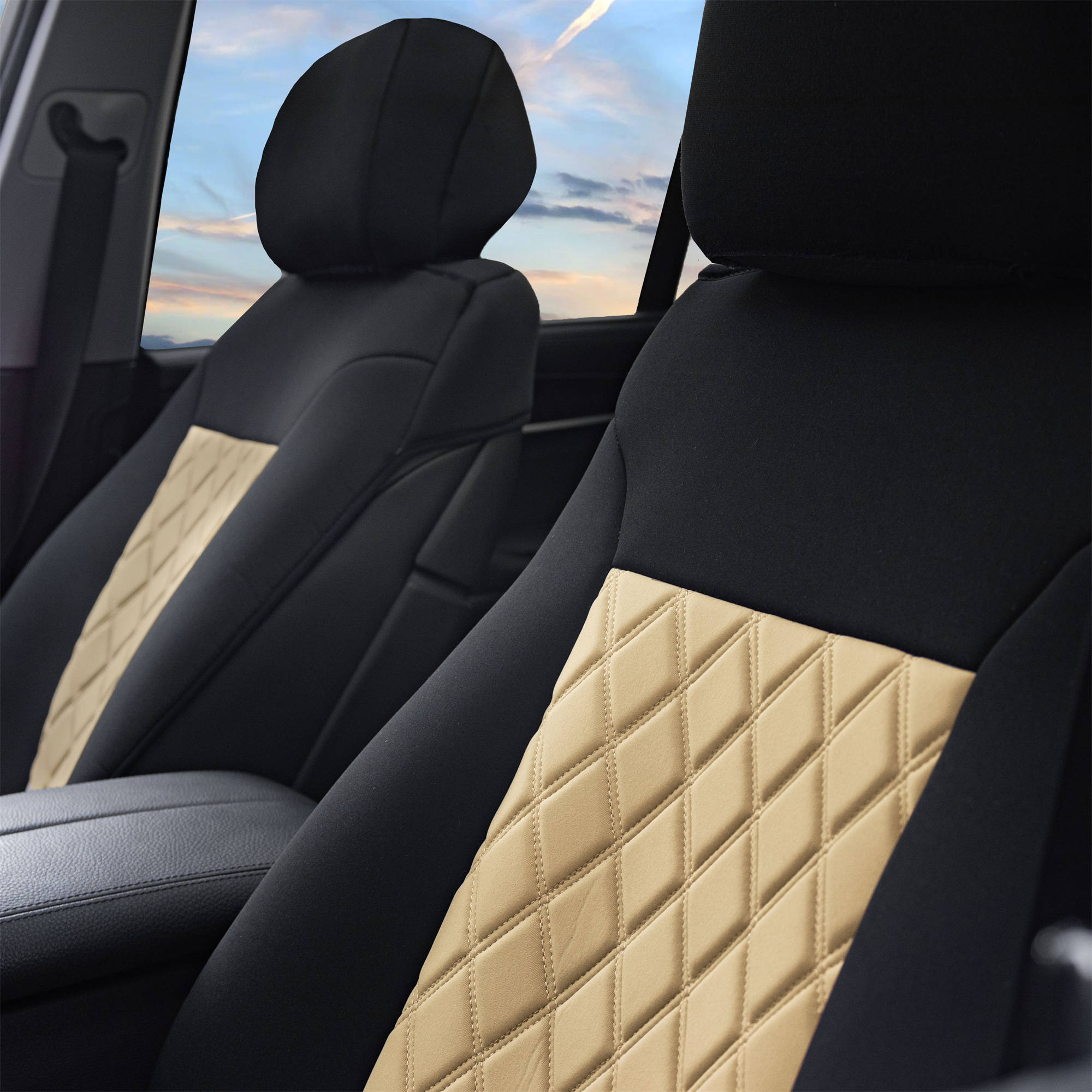 Neosupreme Deluxe Car Seat Covers Fit For Car Truck SUV Van - Front Row - Picture 7 of 27