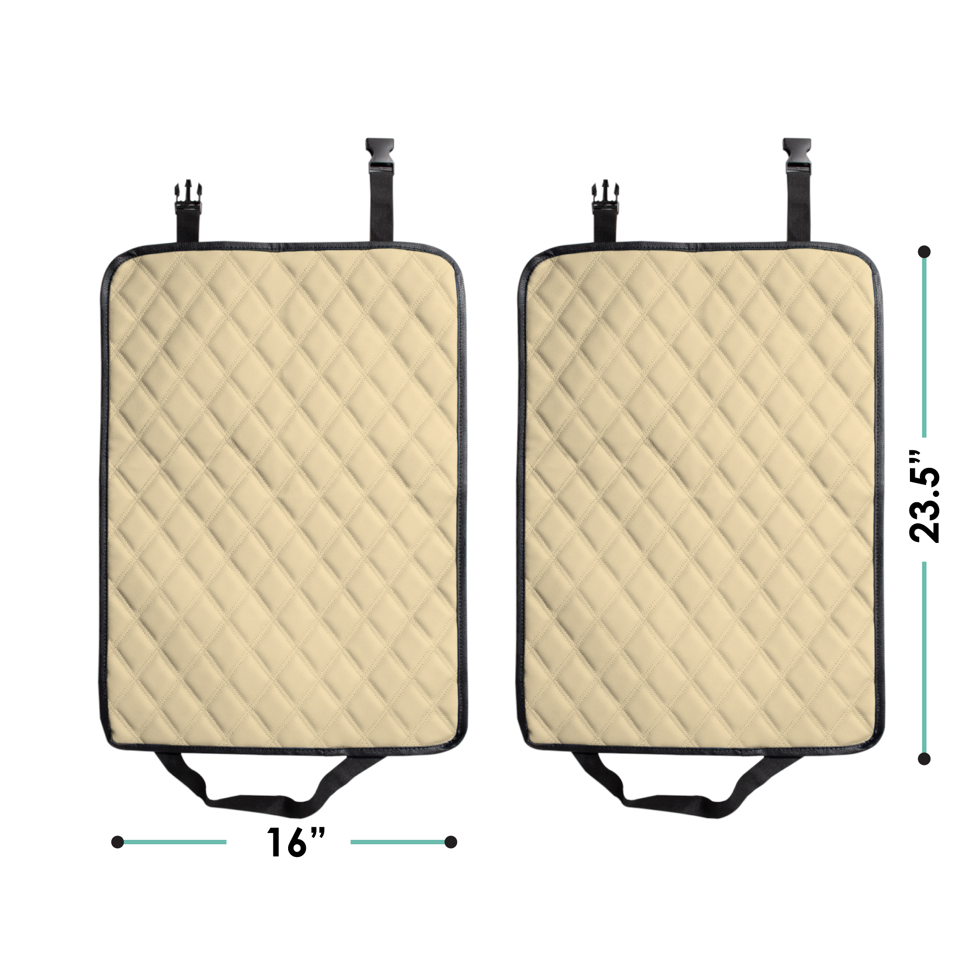 E-Z Travel Faux Leather Seat Back Protector with Diamond Pattern - 2 Pack - Picture 6 of 25