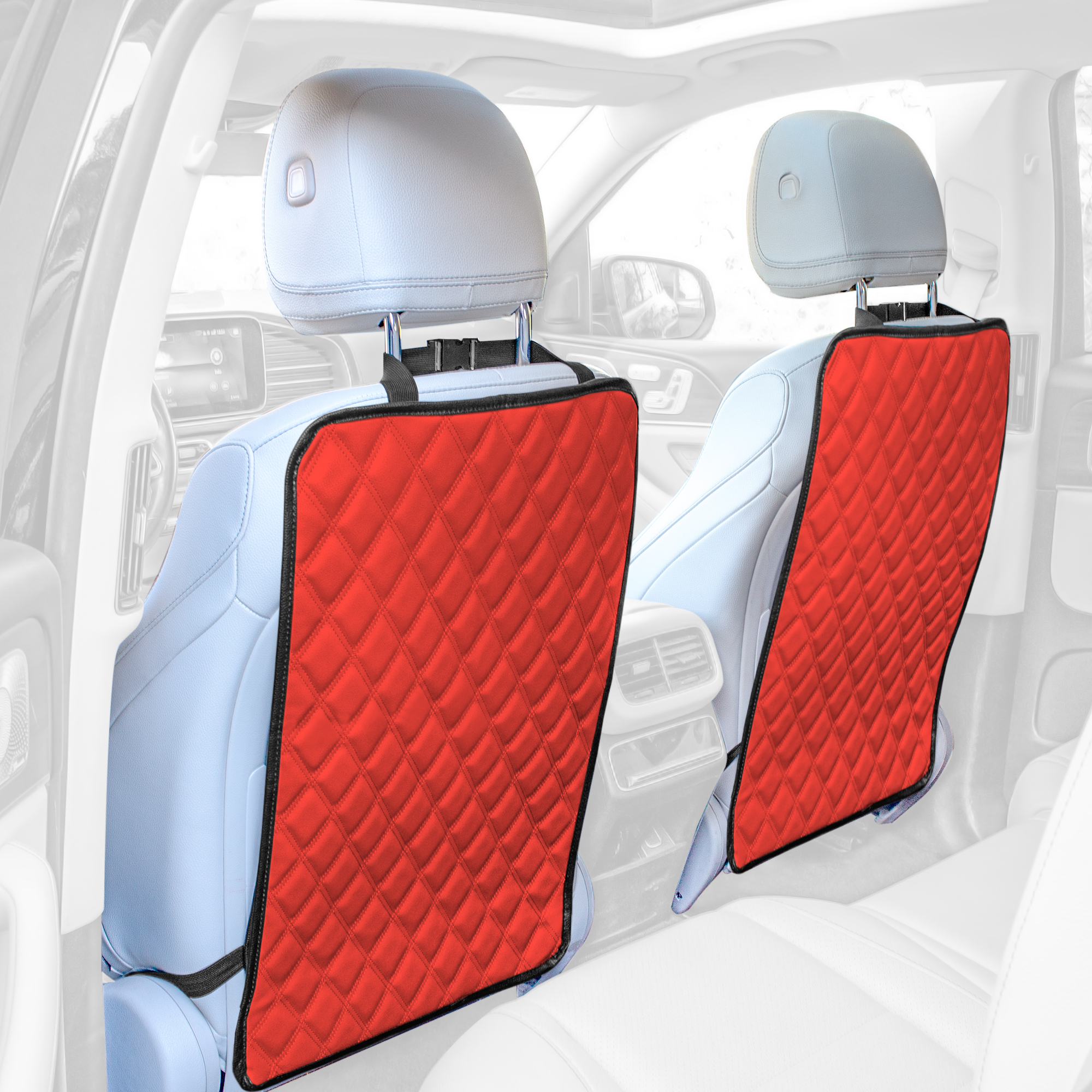 E-Z Travel Faux Leather Seat Back Protector with Diamond Pattern - 2 Pack - Picture 20 of 25