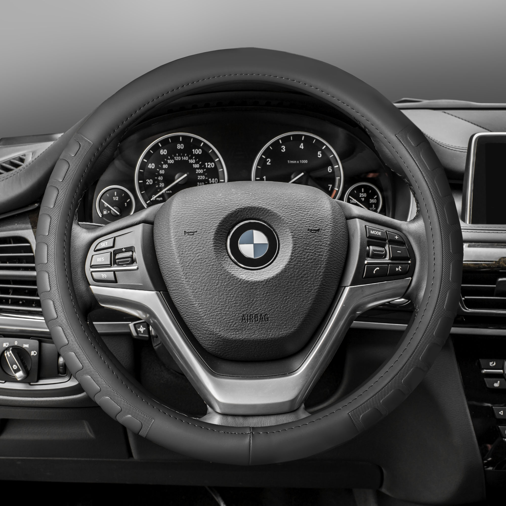 FH Group Microfiber Leather Car Steering Wheel Cover Fits 14.5" - 15.5" - Picture 15 of 16