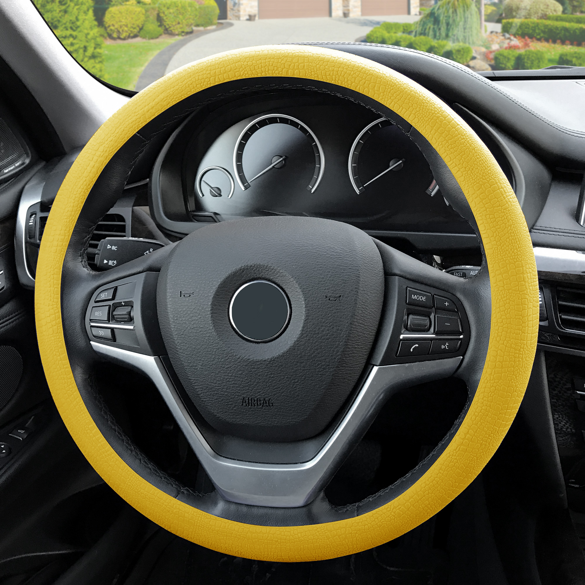 FH Group Silicone Car Steering Wheel Cover Snake Skin Design Fits 14.5" - 15.5" - Picture 56 of 57
