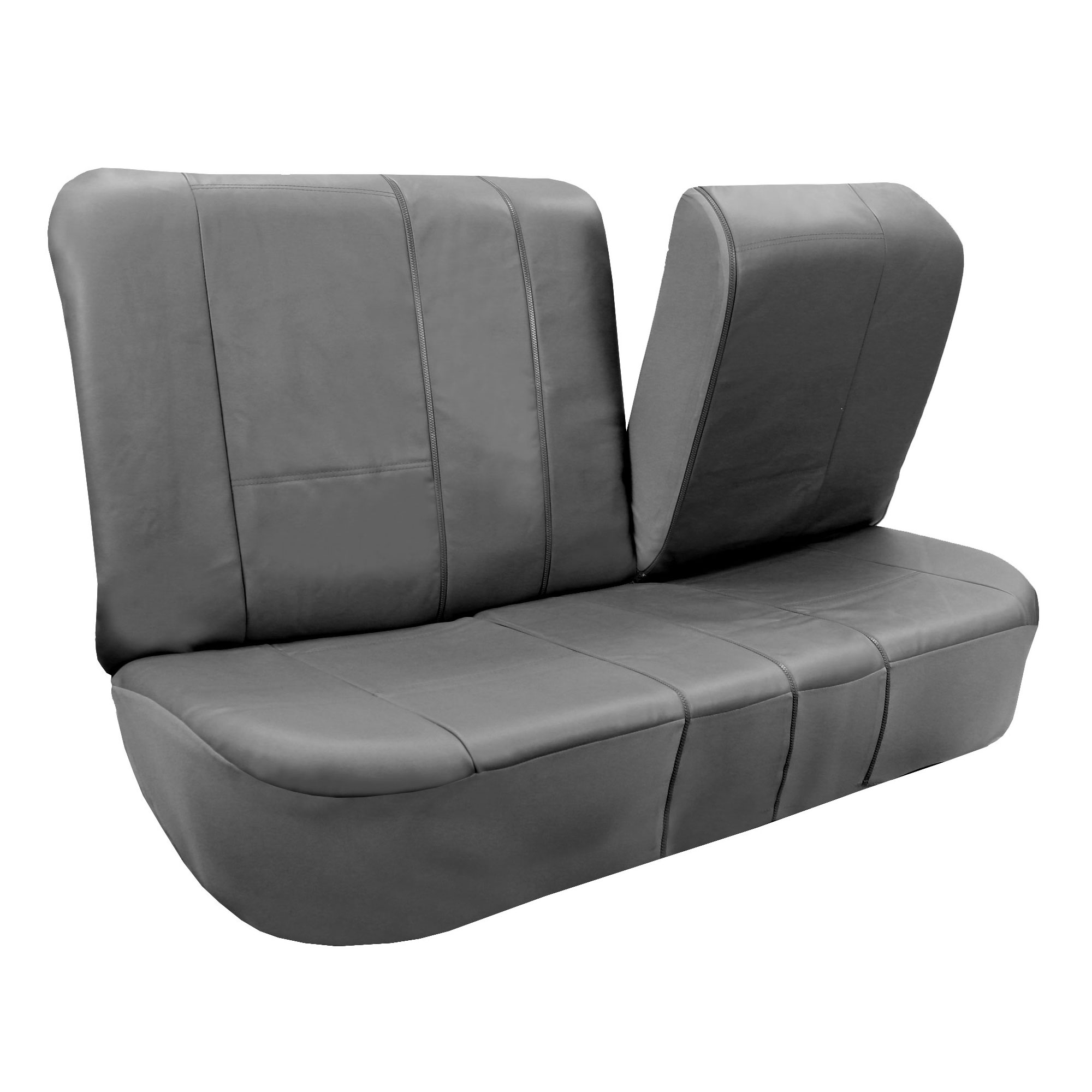 Gray Integrated Seatbelt Suv Truck Seat Covers With Black Floor Mat for