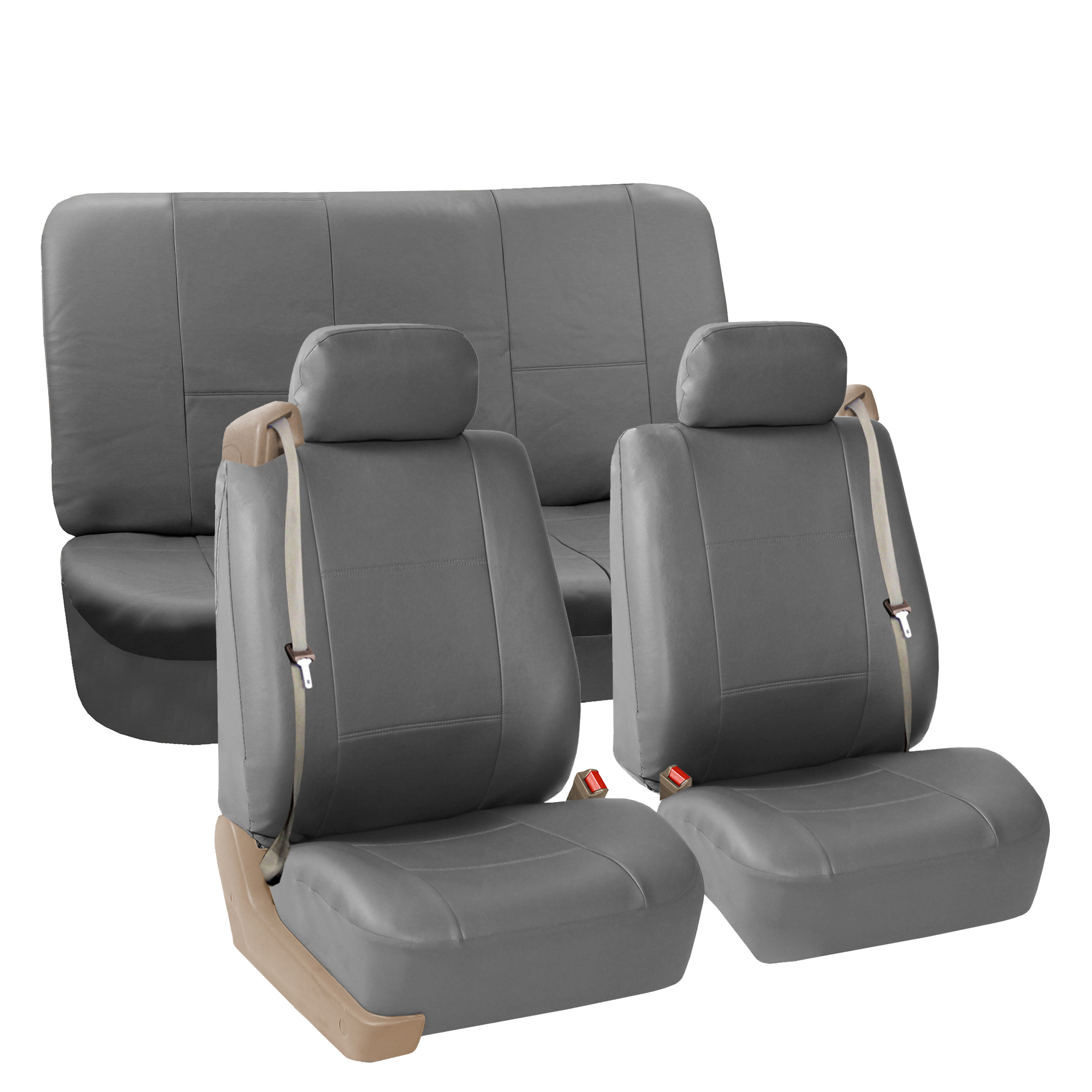 Truck SUV Integrated seatbelt Bucket Covers Set Gray eBay