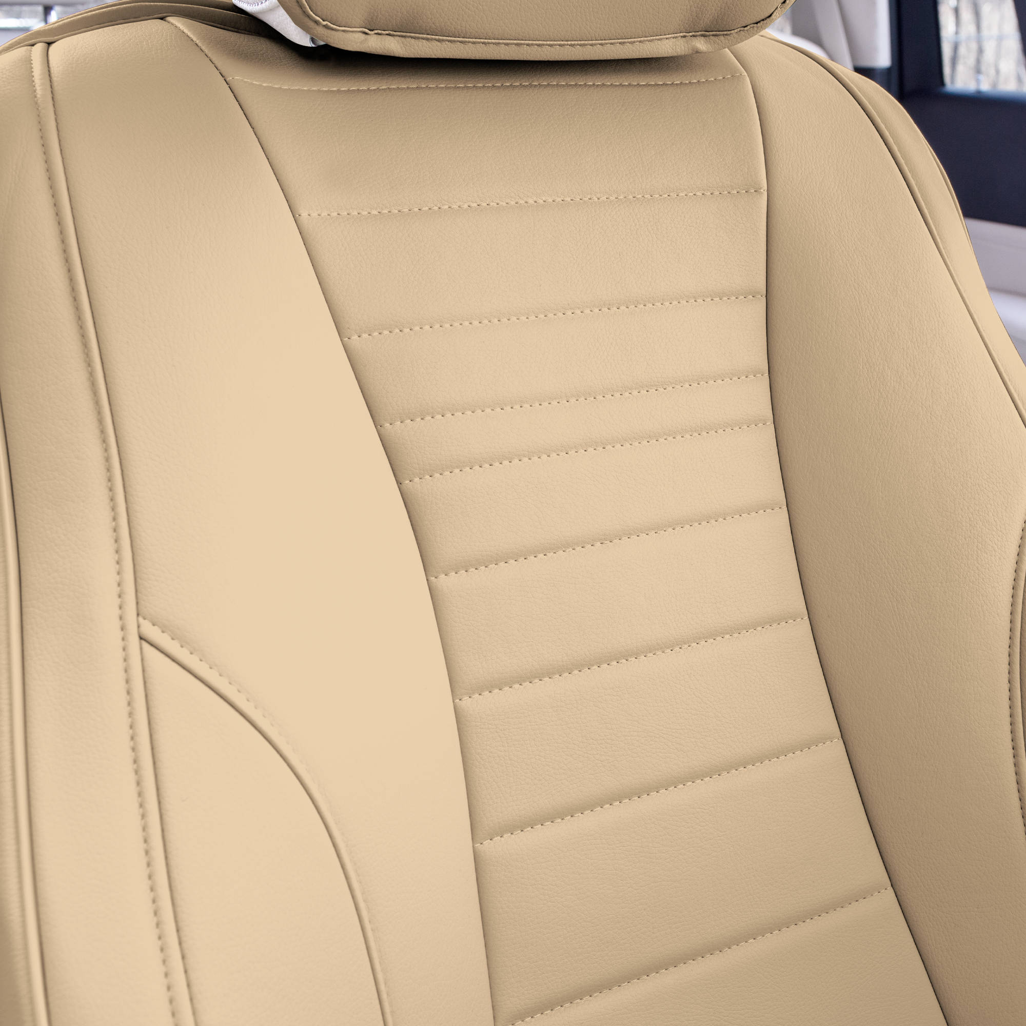 FH Group for 1996-04 MERCEDES BENZ SLK CLASS Luxe Car Seat Covers – 2 Front Seat - Picture 5 of 57