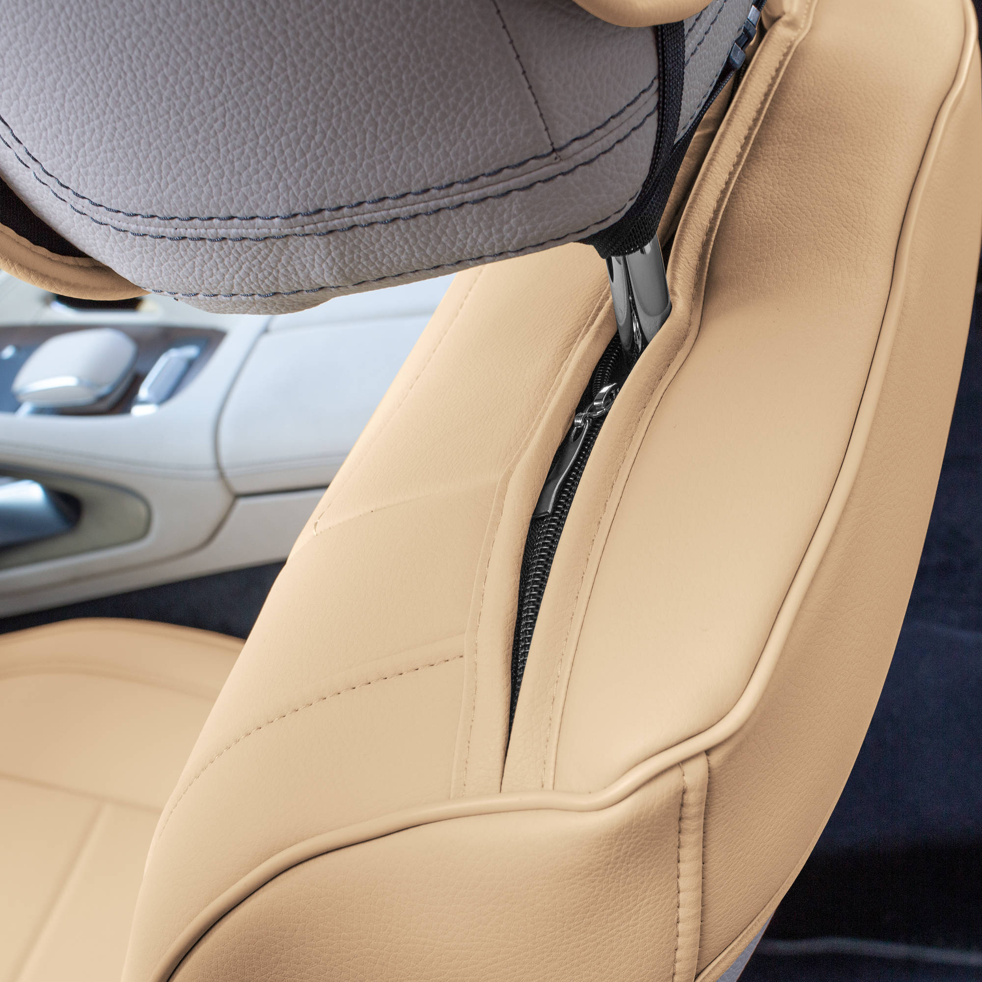 FH Group for 1996-04 MERCEDES BENZ SLK CLASS Luxe Car Seat Covers – 2 Front Seat - Picture 7 of 57