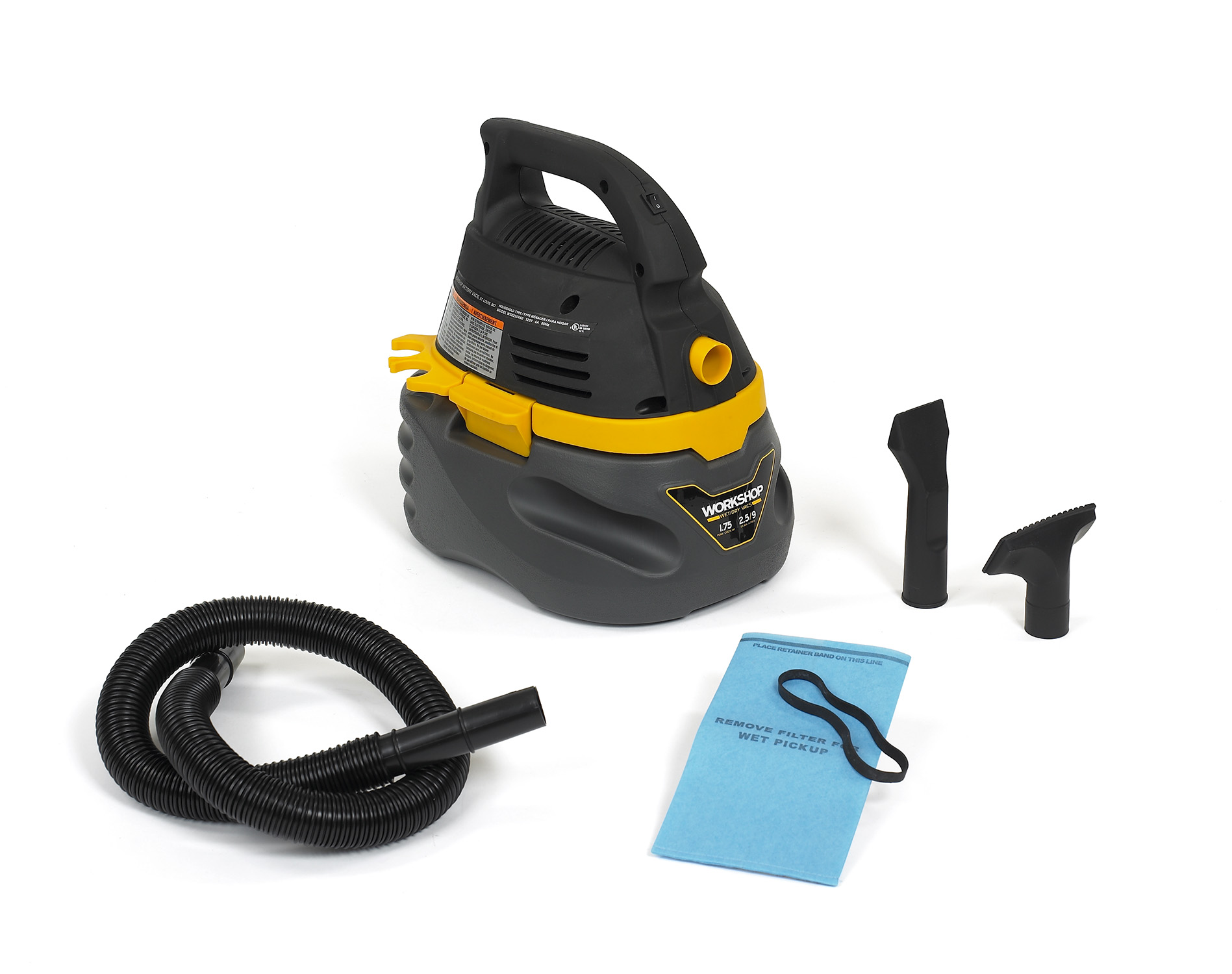 Wet Dry Vacs WS0250VA Portable 2.5Gallon 1.75 Peak HP Vacuum