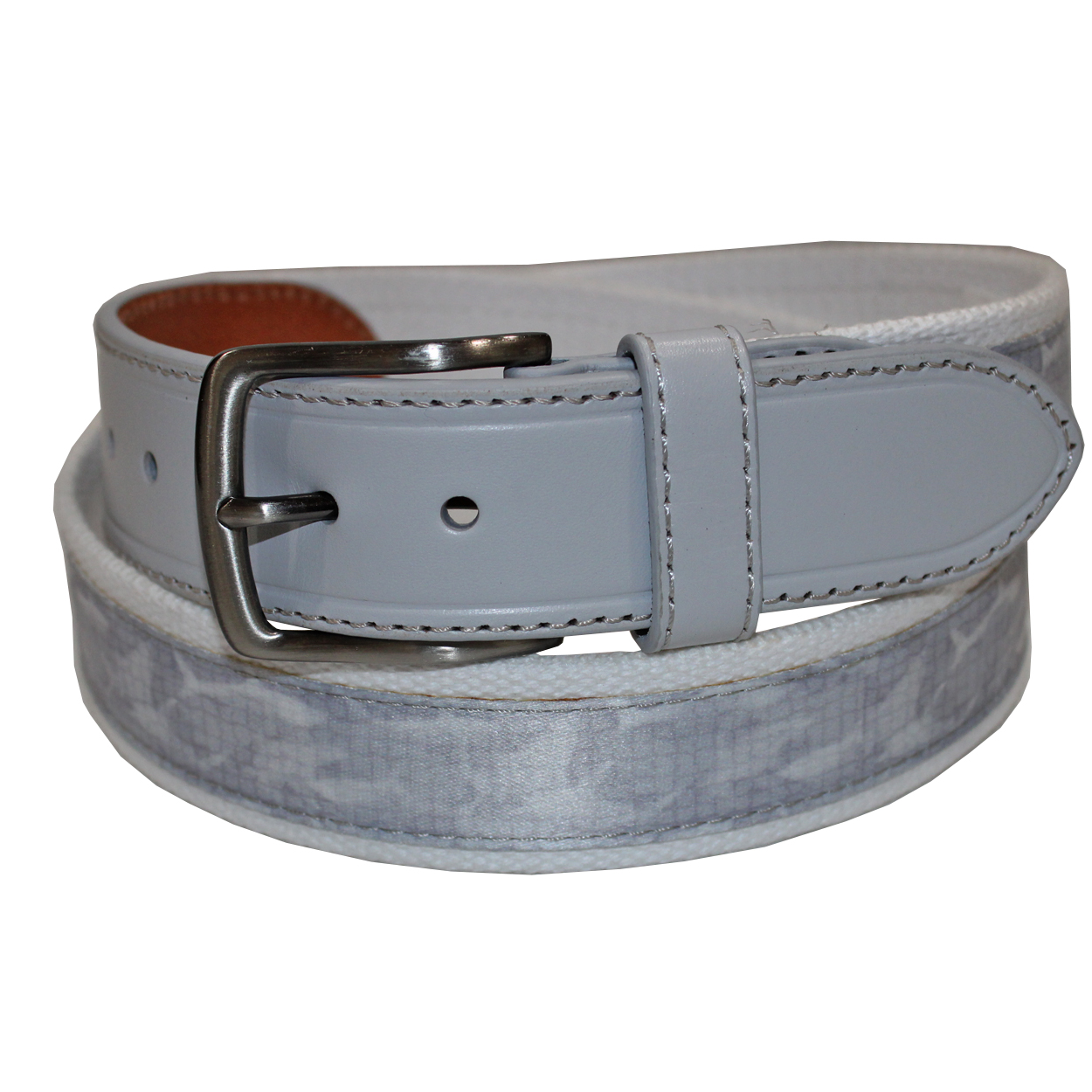 Greg Norman Collection Men's Shark Print Canvas Golf Belt, NEW - Picture 5 of 7