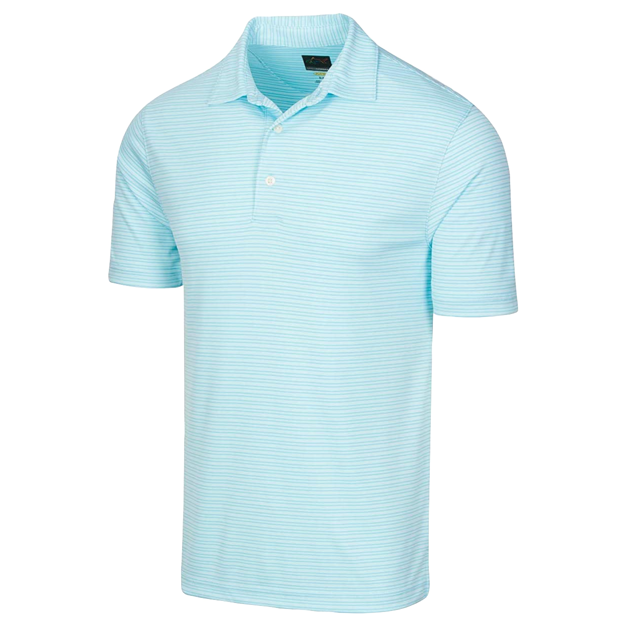 Greg Norman Golf Men's Protek Oxford Micro Stripe Polo Shirt - Picture 2 of 5
