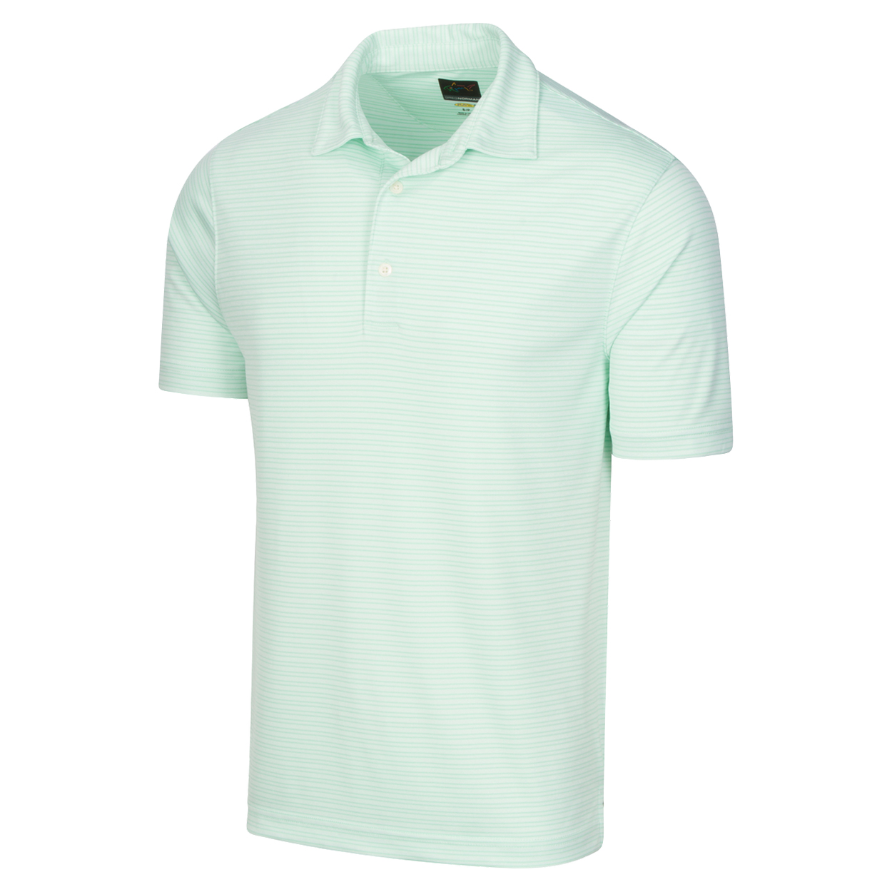 Greg Norman Golf Men's Protek Oxford Micro Stripe Polo Shirt - Picture 3 of 5