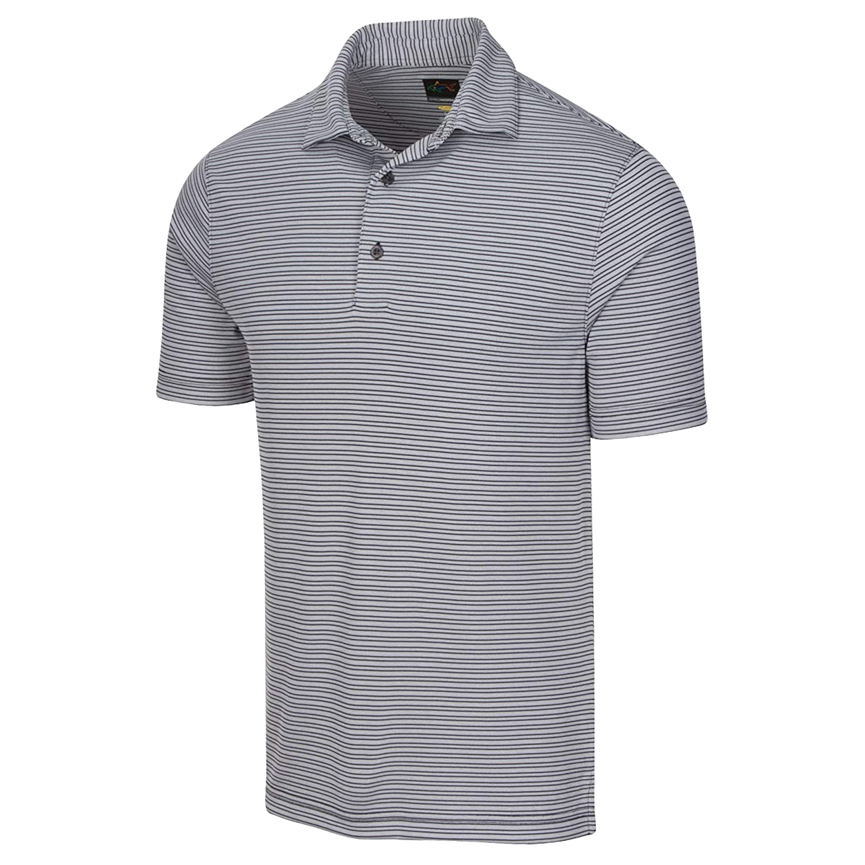 Greg Norman Golf Men's Protek Oxford Micro Stripe Polo Shirt - Picture 4 of 5