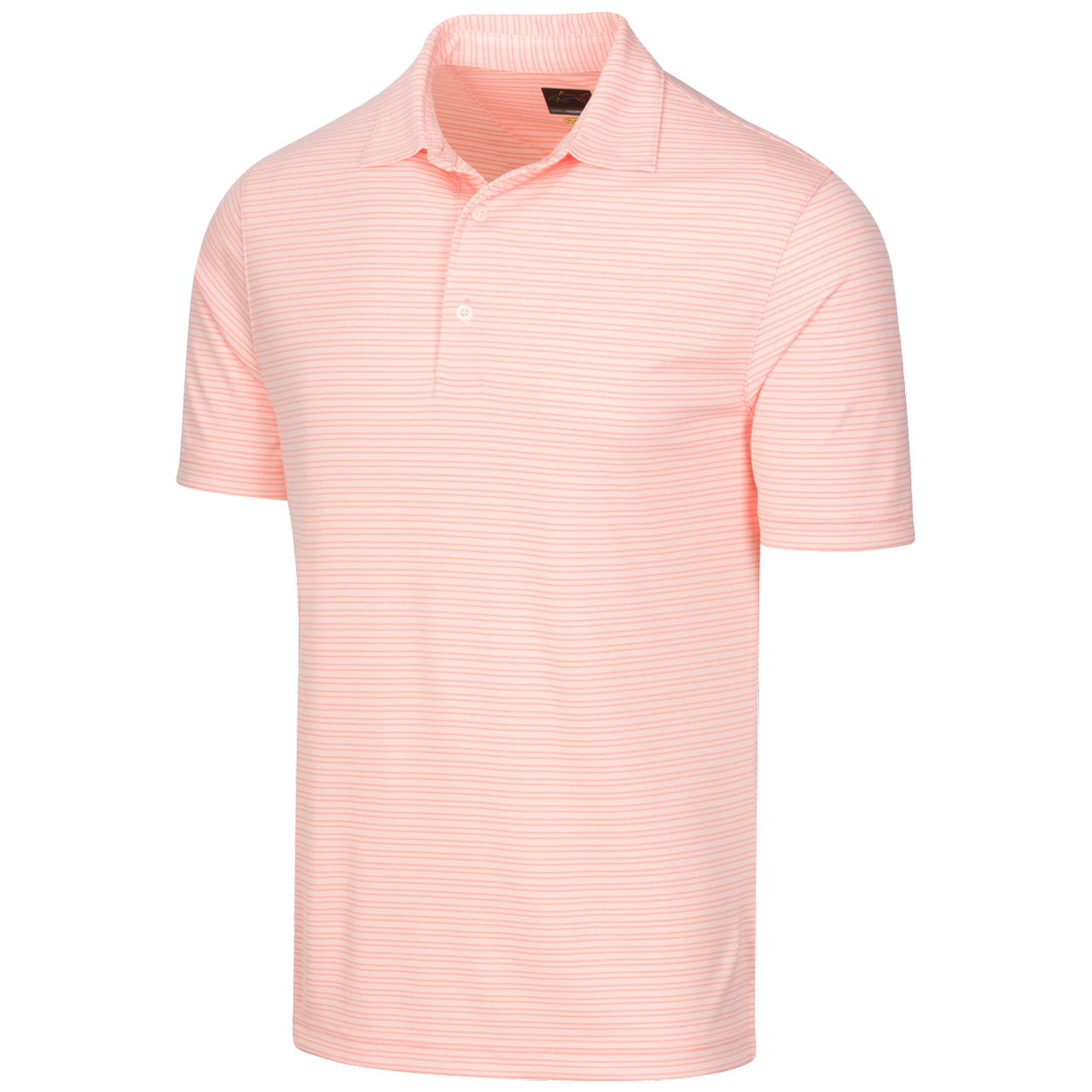 Greg Norman Golf Men's Protek Oxford Micro Stripe Polo Shirt - Picture 5 of 5