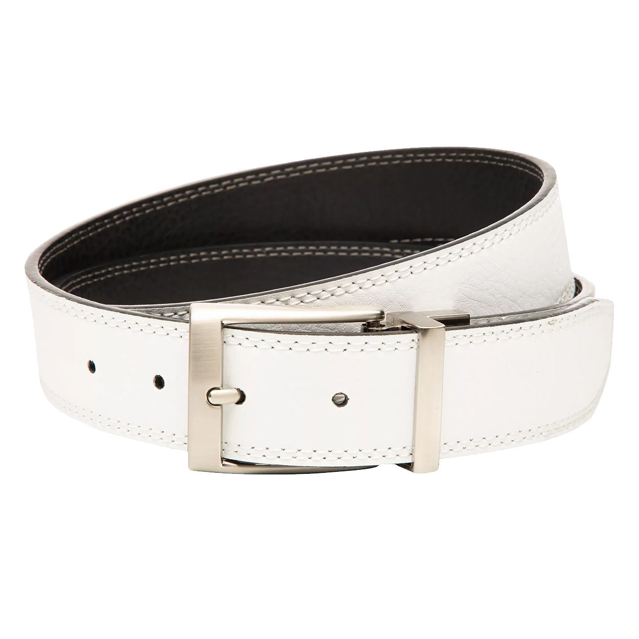 Men's Reversible Double Row Stitch Adjustable Golf Belt, New