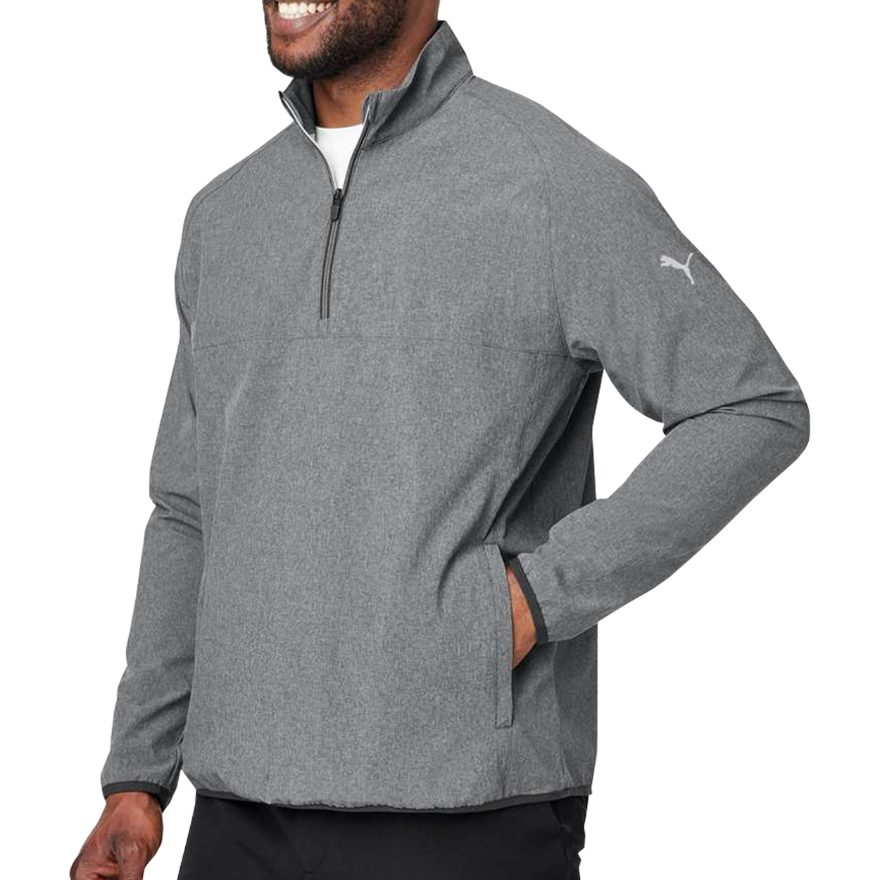 PUMA Golf Men's Coastal Woven 1/4-Zip Performance Pullover - Layering Piece, New