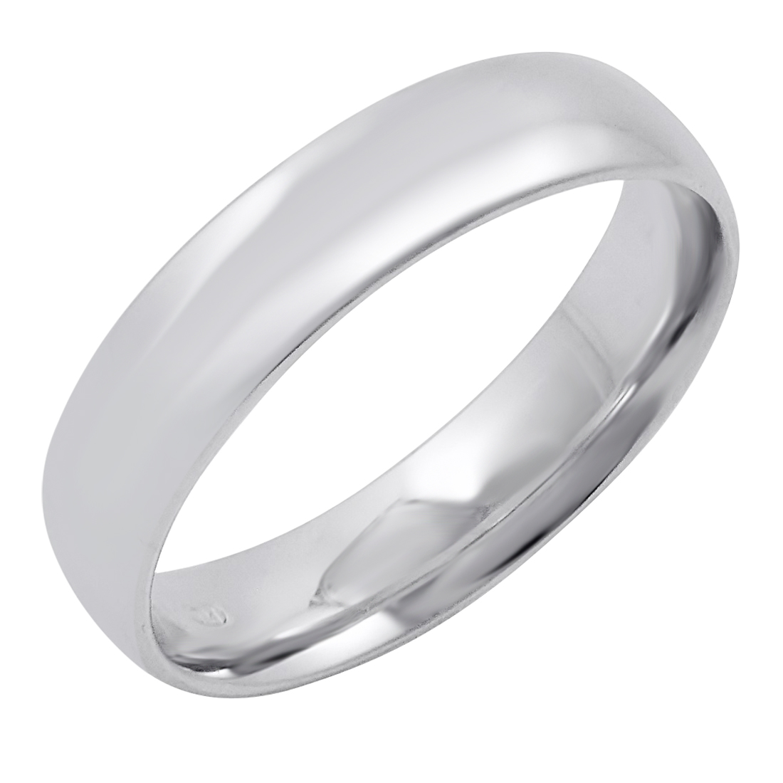 Men's 10K Yellow or White Gold 5mm Comfort Fit Plain Wedding Band (Size 8-12.5) - Picture 4 of 5