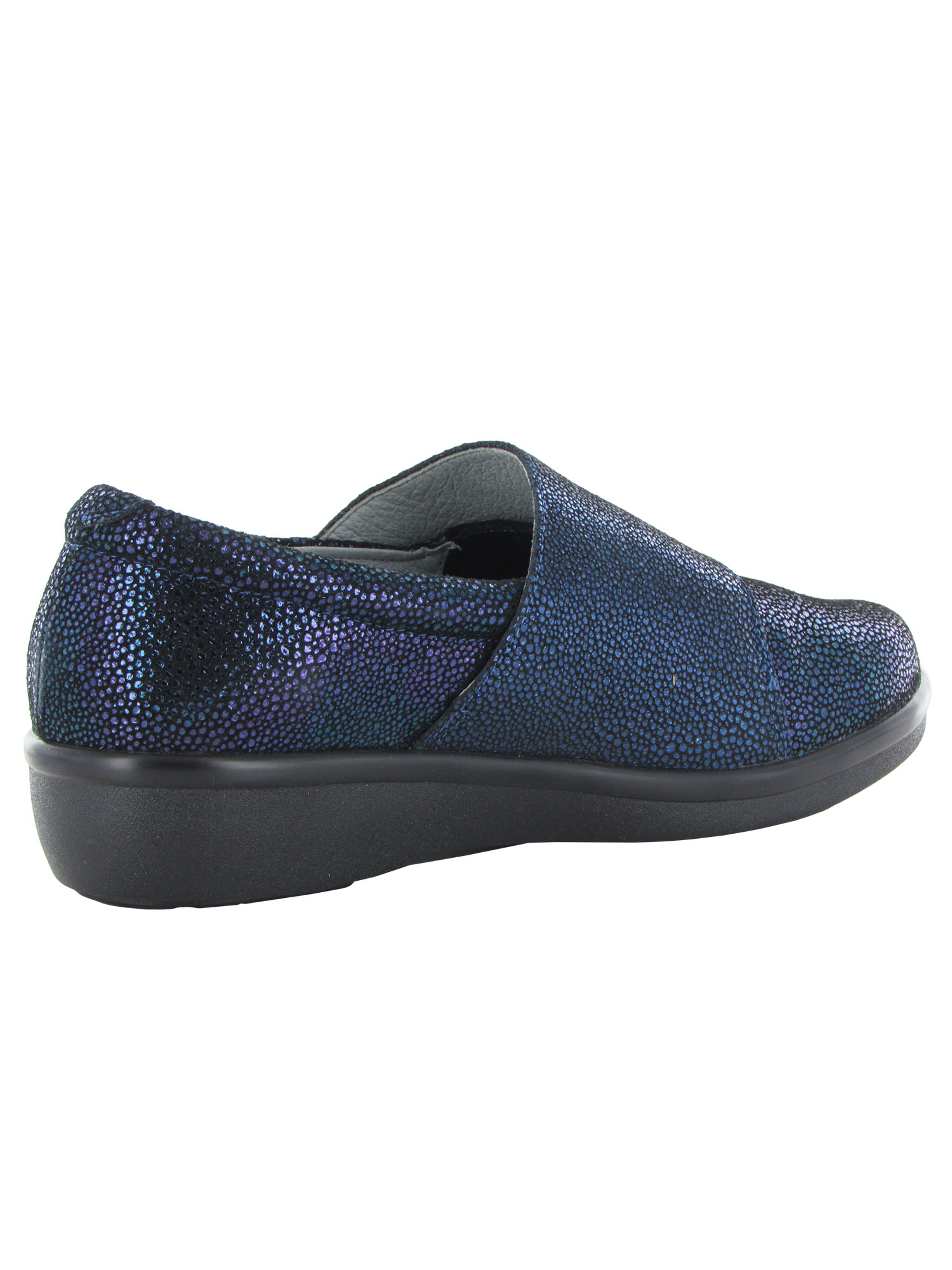 Alegria Lauryn Cosmos Blue Slip on Shoes With Cross Strap