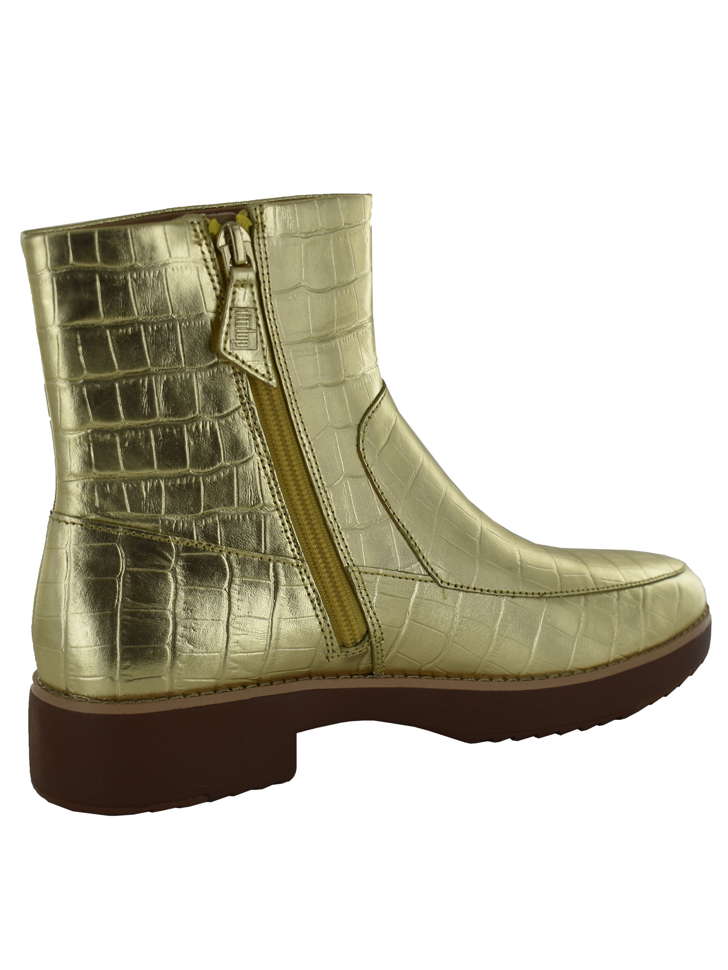 Fitflop Womens Kinbey Croc Embossed Ankle Boot Shoes - Picture 7 of 7