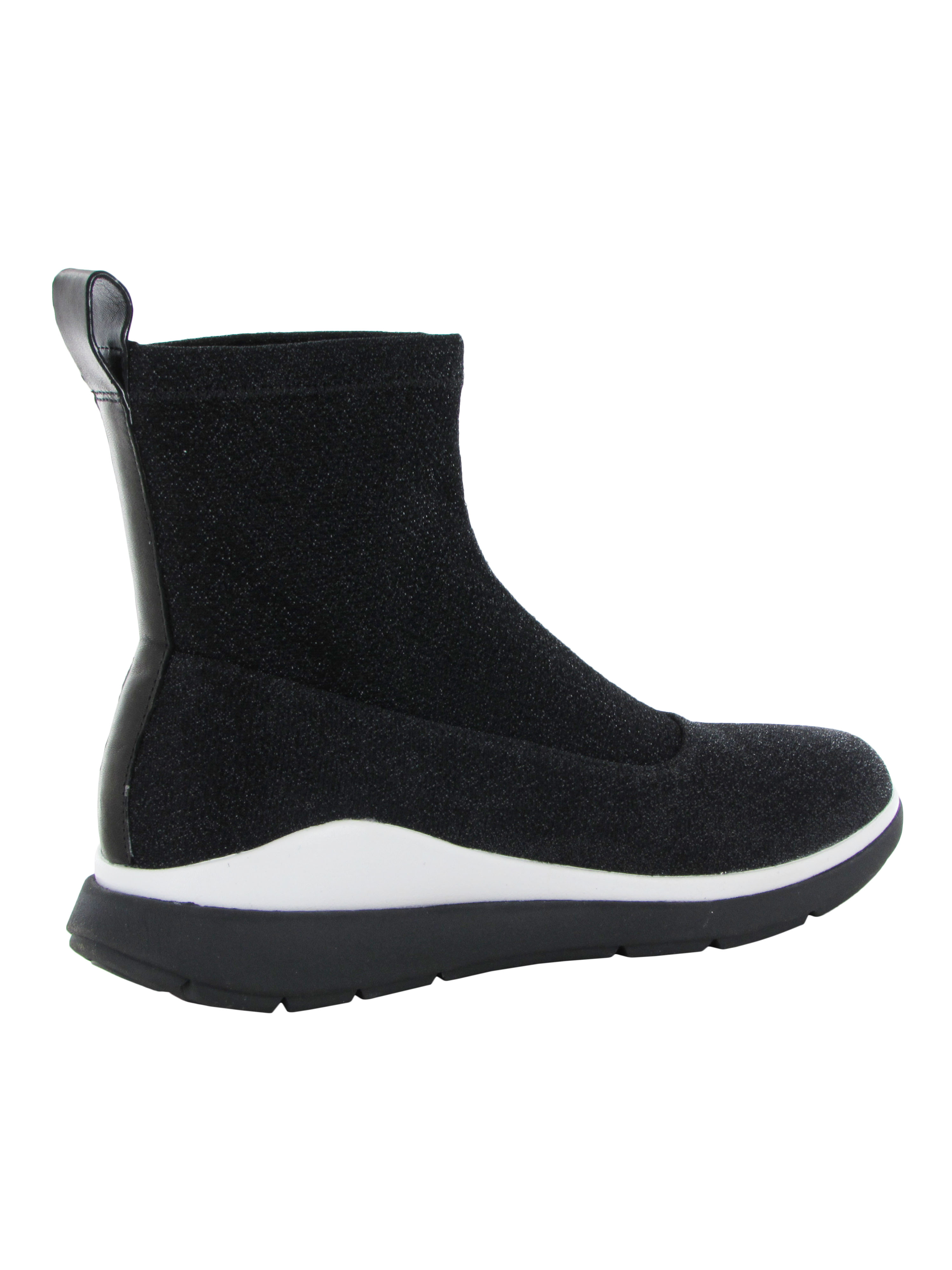 Fitflop Womens Loosh Luxe Lurex Knit High Top Sneakers