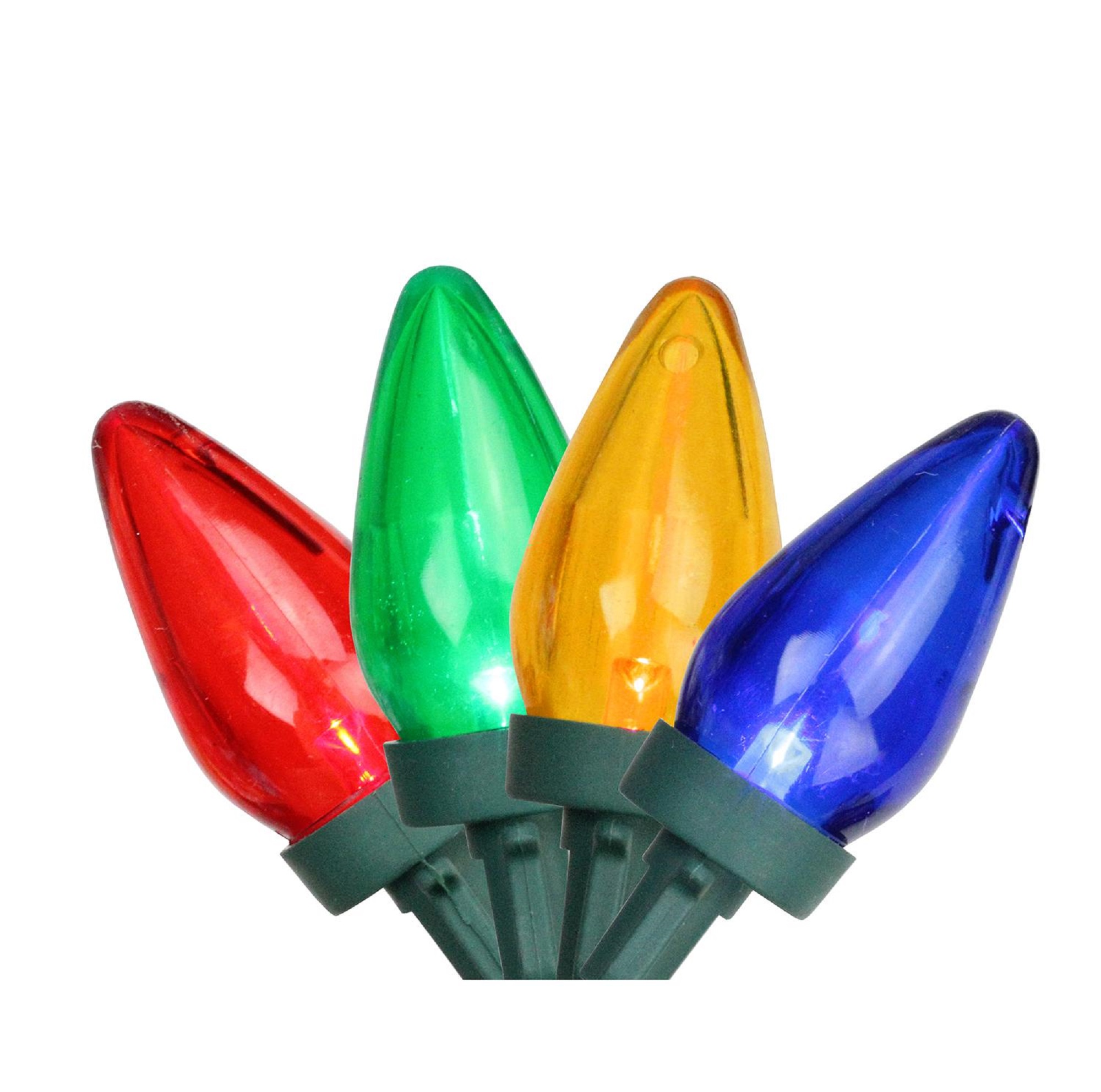 NORTHLIGHT Set of 25 Multi LED C7 Christmas Lights Green Wire eBay