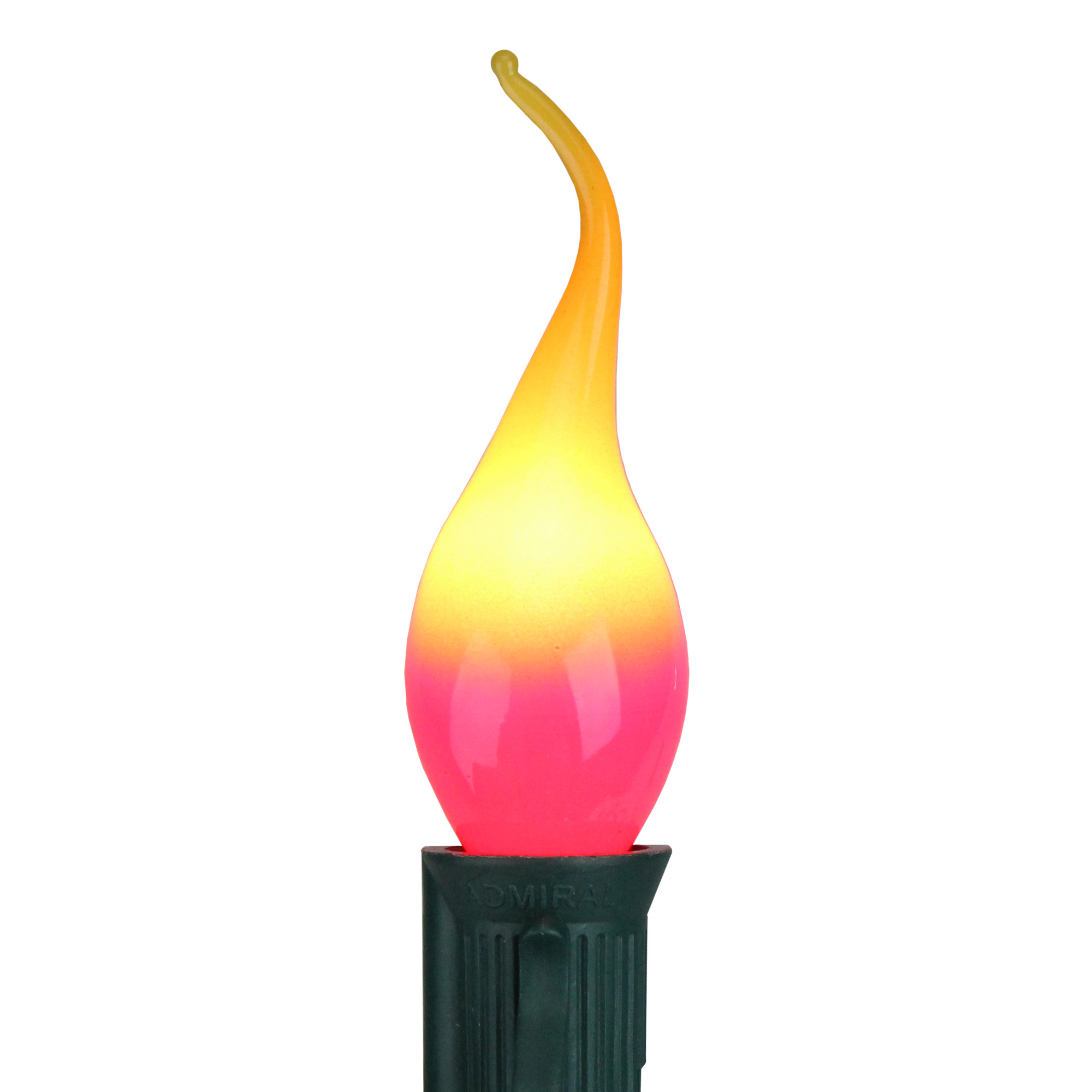Darice 2 Red Yellow Fire Flame Electric Candle Lamp Replacement Light