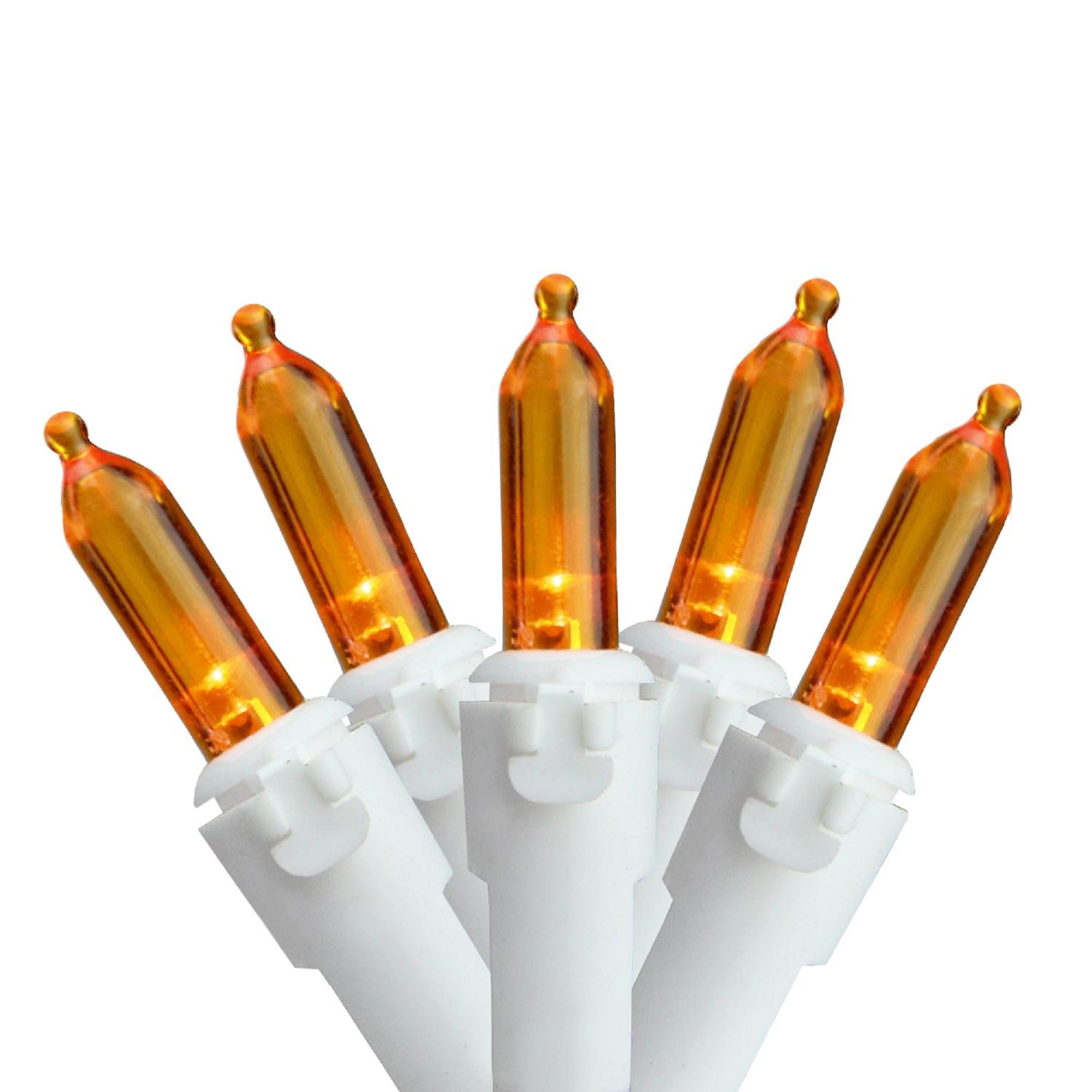 Northlight 50ct Orange LED Mini Outdoor Christmas Lights 17.5ft White