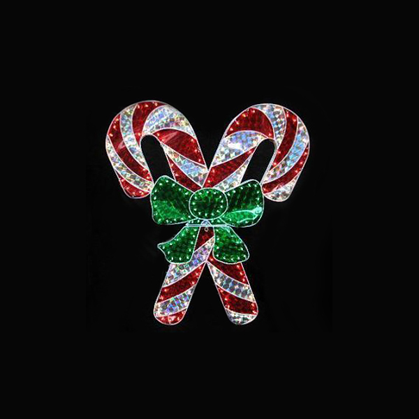 Northlight 48" Holographic Lighted Double Candy Cane Outdoor Christmas Decor eBay