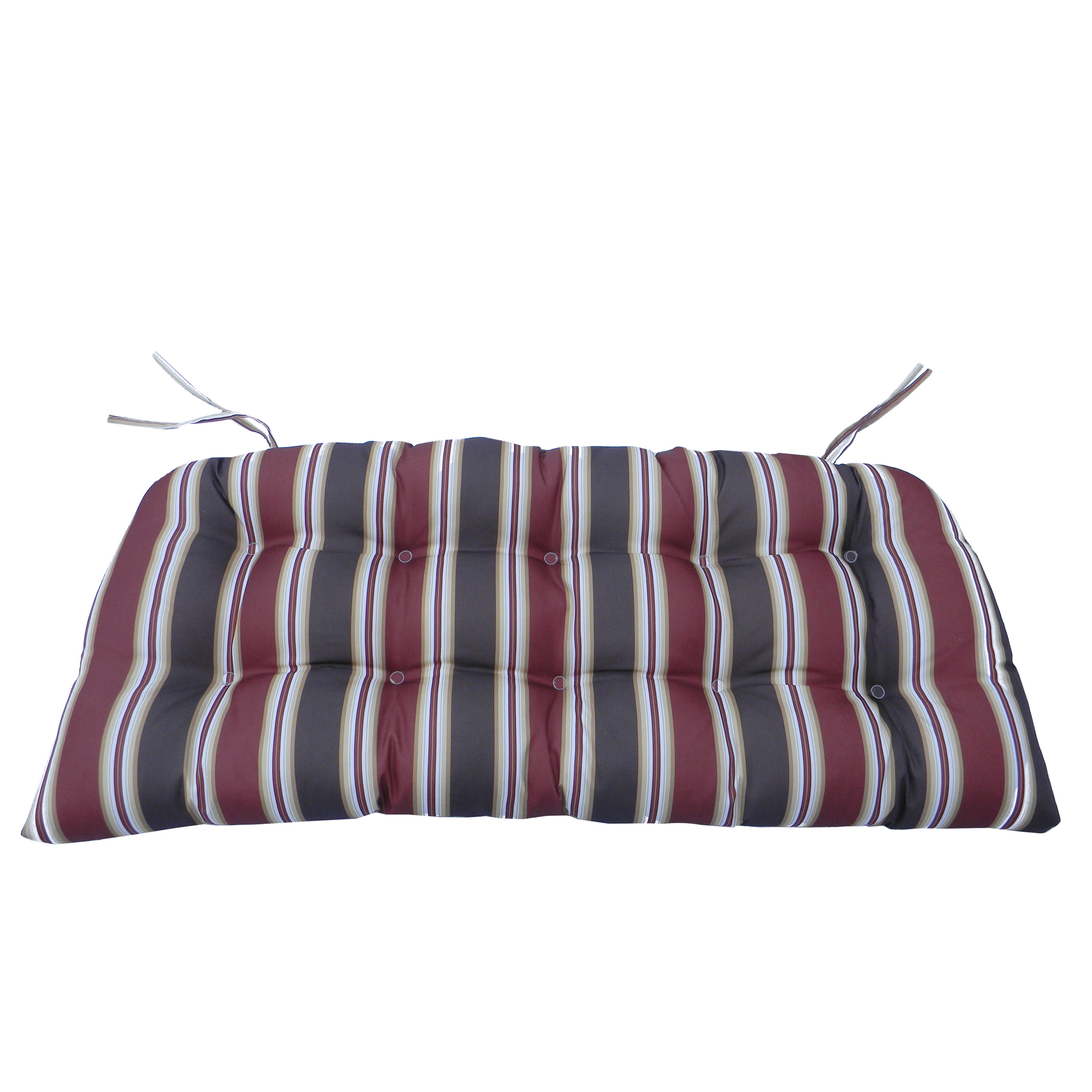 Northlight 3Piece Red Black Striped Tufted Wicker Furniture Patio