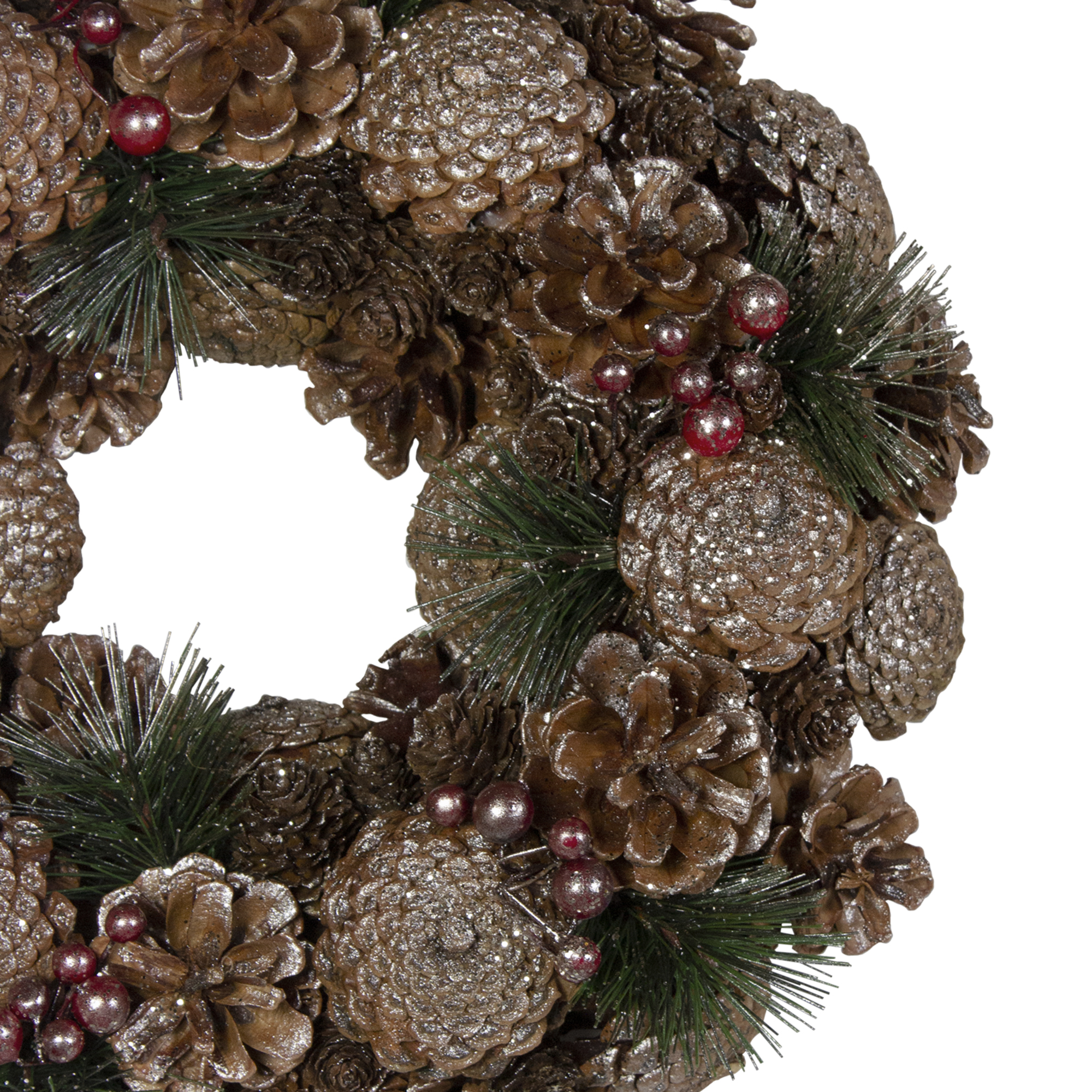 NEW NWT Christmas Ornament Frosted Green Pinecone Glitter